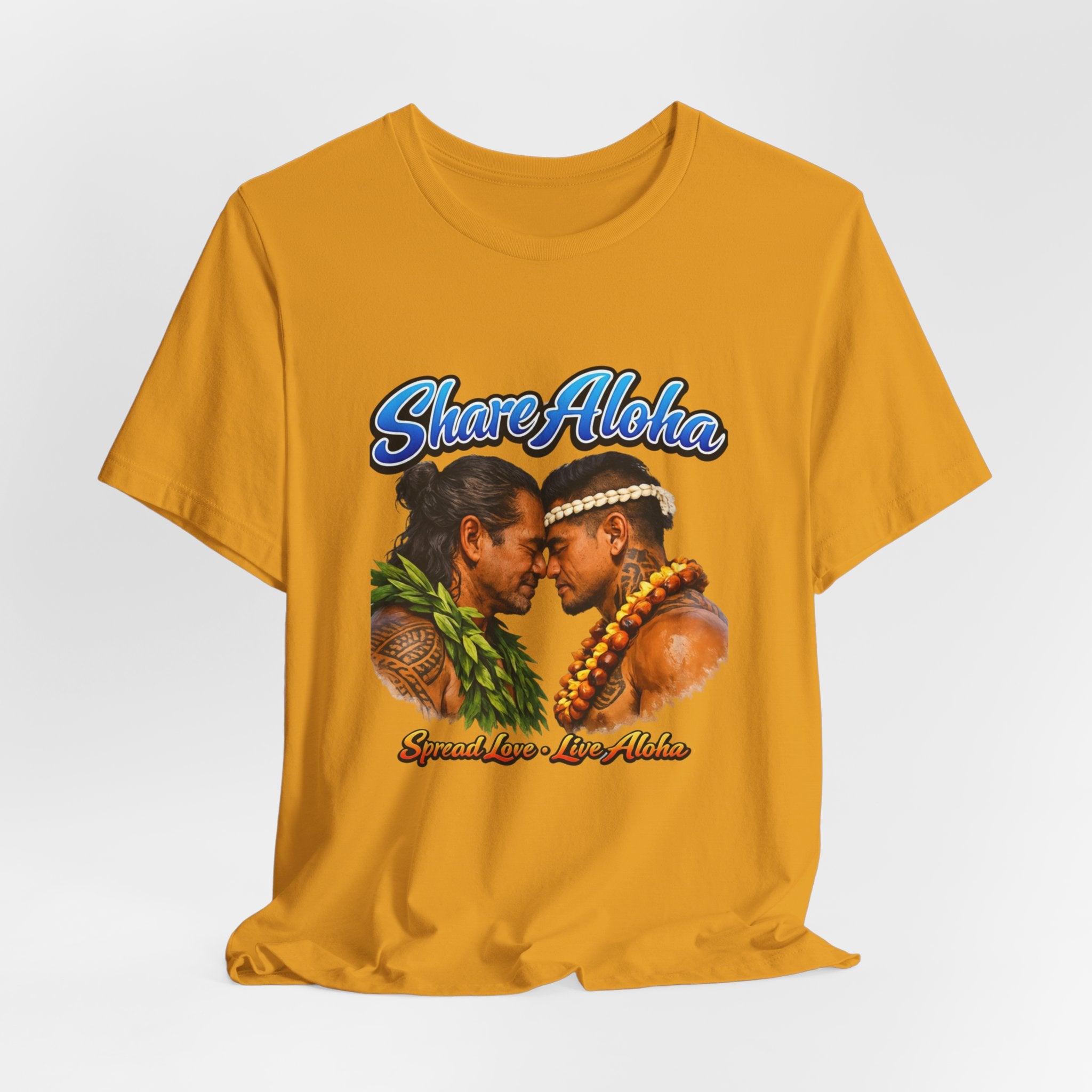 T‑Shirt — "Share Aloha" Hawaiian Pride Tee (Island Love, Lei & Kapa Design)