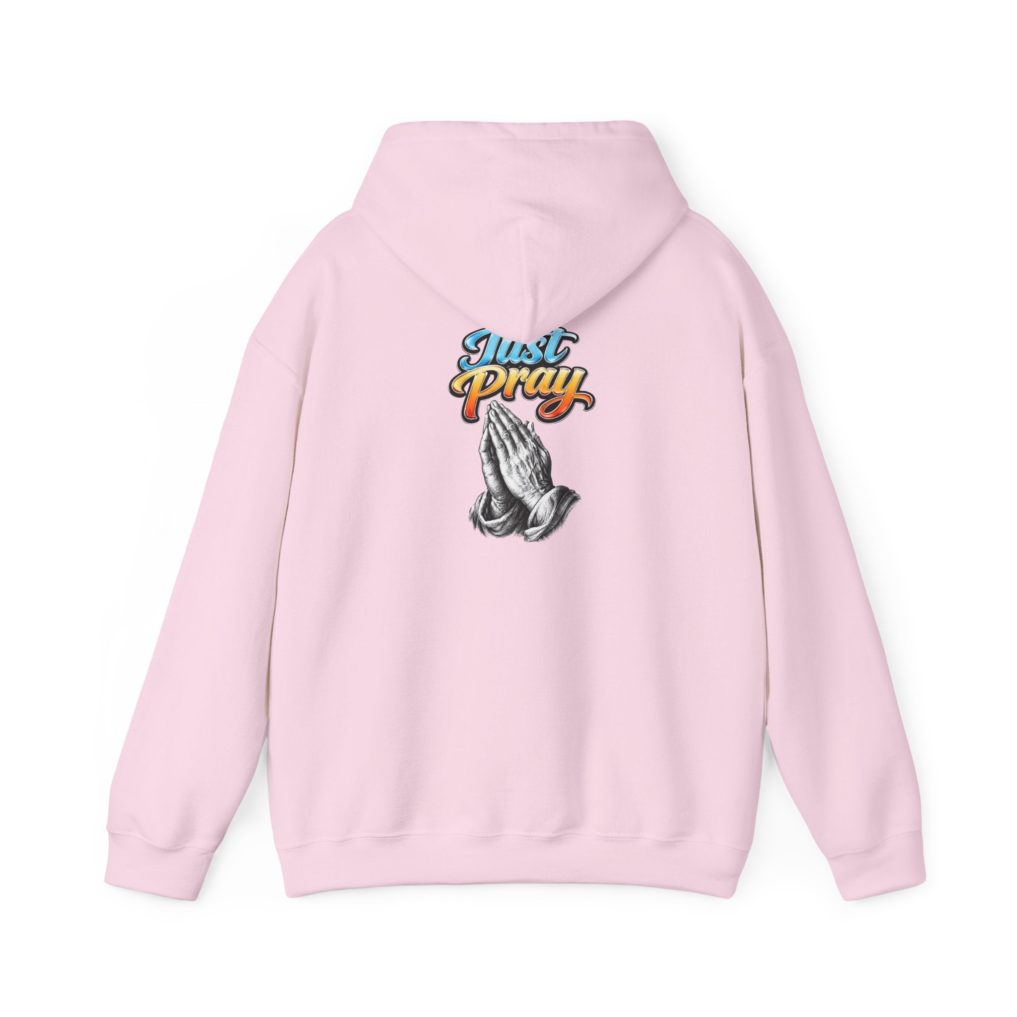Prayer Hands Hoodie — "Just Pray" Graphic Christian Hoodie