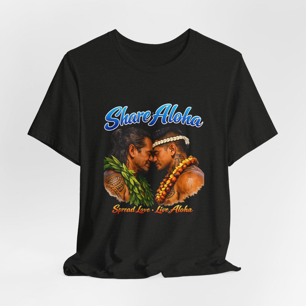 T‑Shirt — "Share Aloha" Hawaiian Pride Tee (Island Love, Lei & Kapa Design)