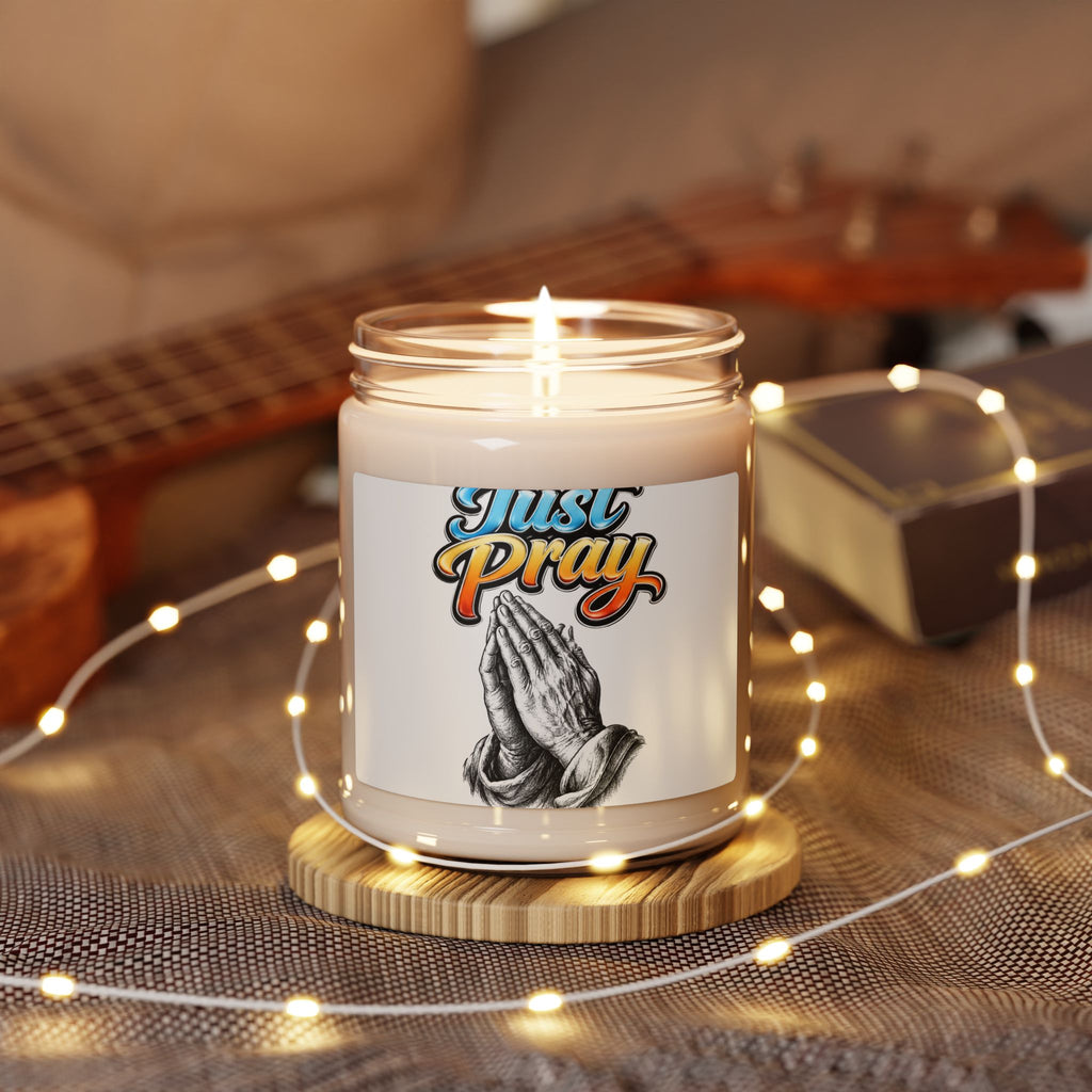 Just Pray Soy Candle — 9oz Scented Prayer Jar Candle (Faith-Inspired Gift)