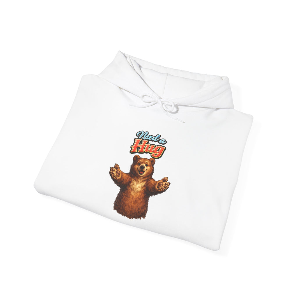 Bear Hug Hoodie — Retro 'Come For A Hug' Cozy Graphic Sweatshirt