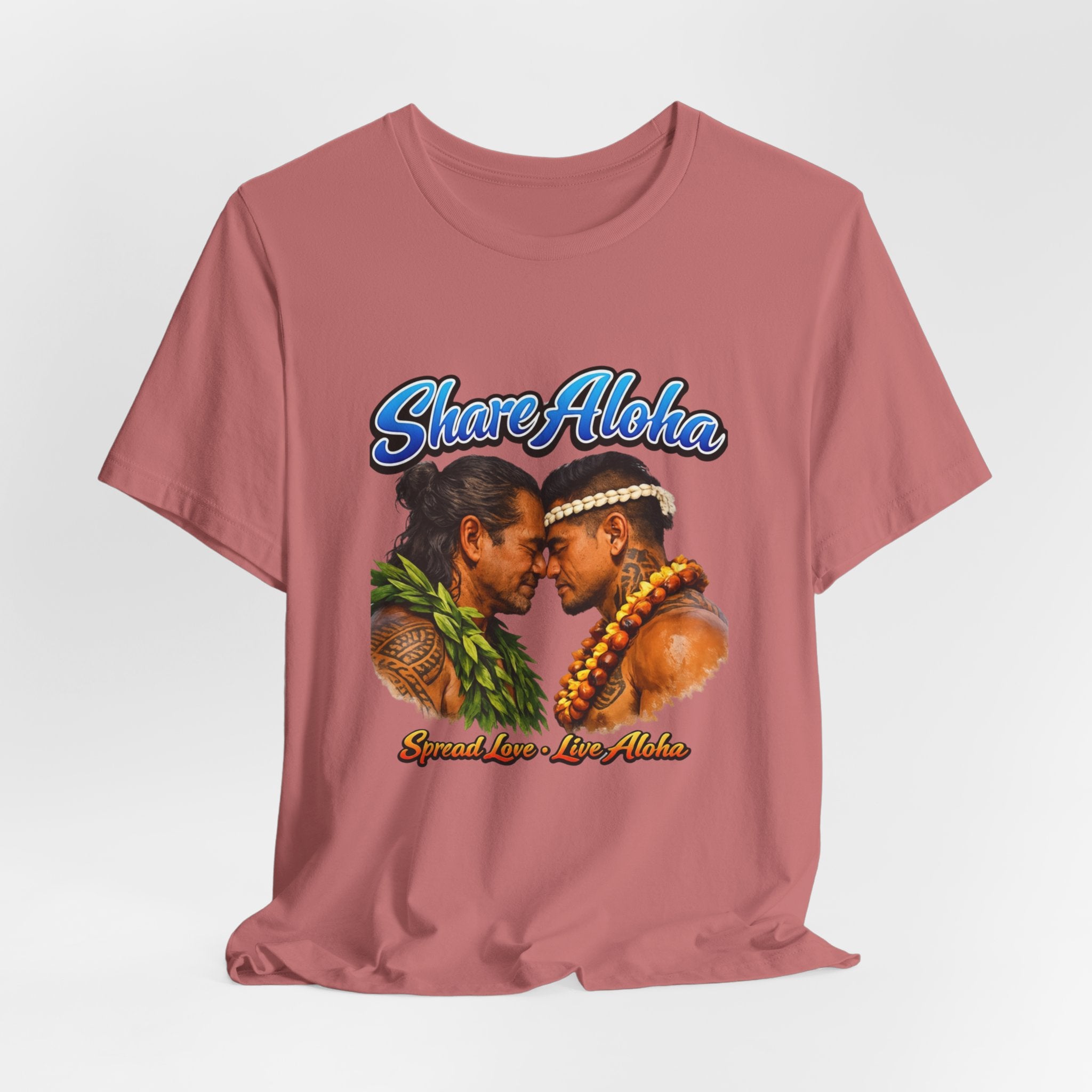 T‑Shirt — "Share Aloha" Hawaiian Pride Tee (Island Love, Lei & Kapa Design)