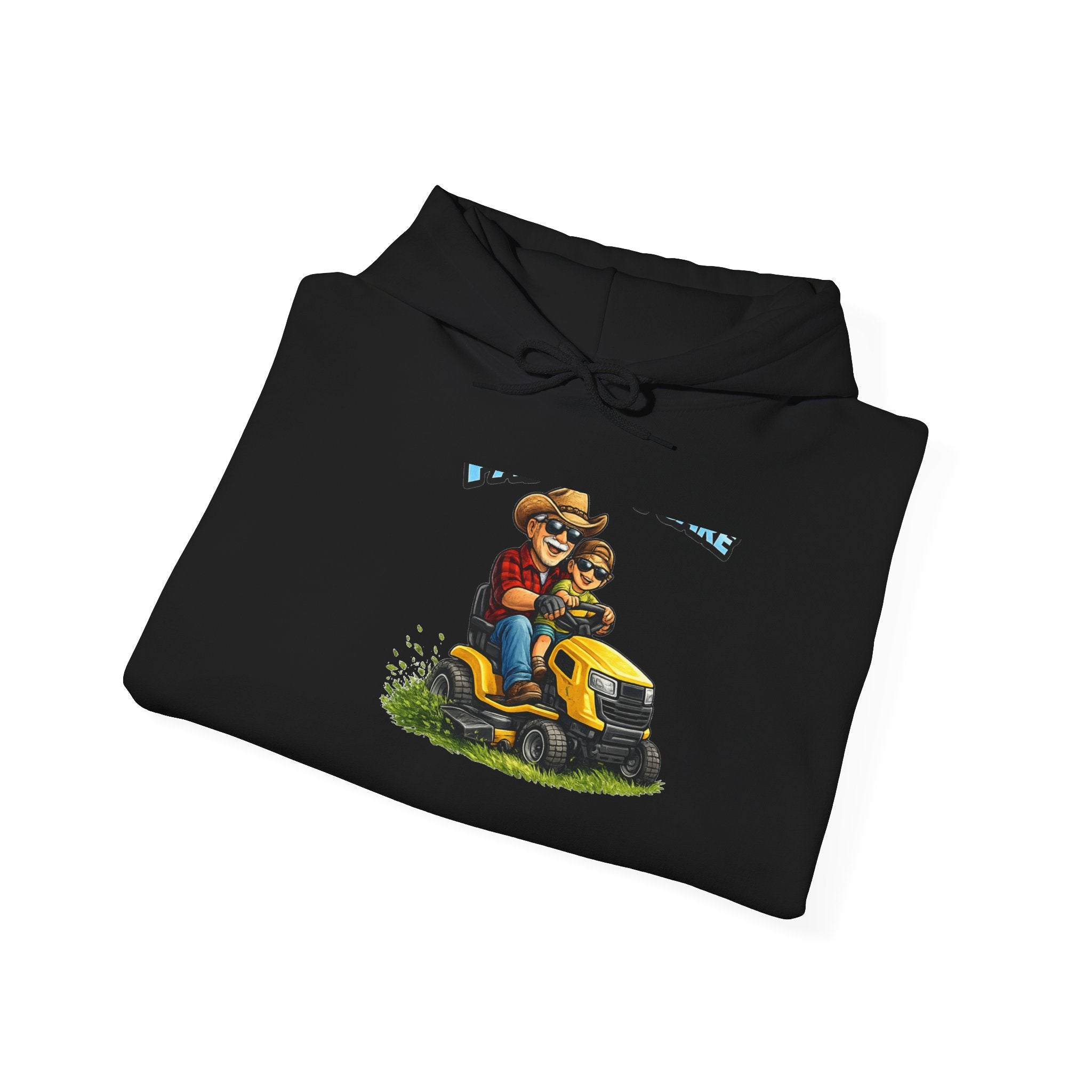 Dad and Son Lawn Mower Hoodie – Vintage Riding Mower Graphic Sweatshirt