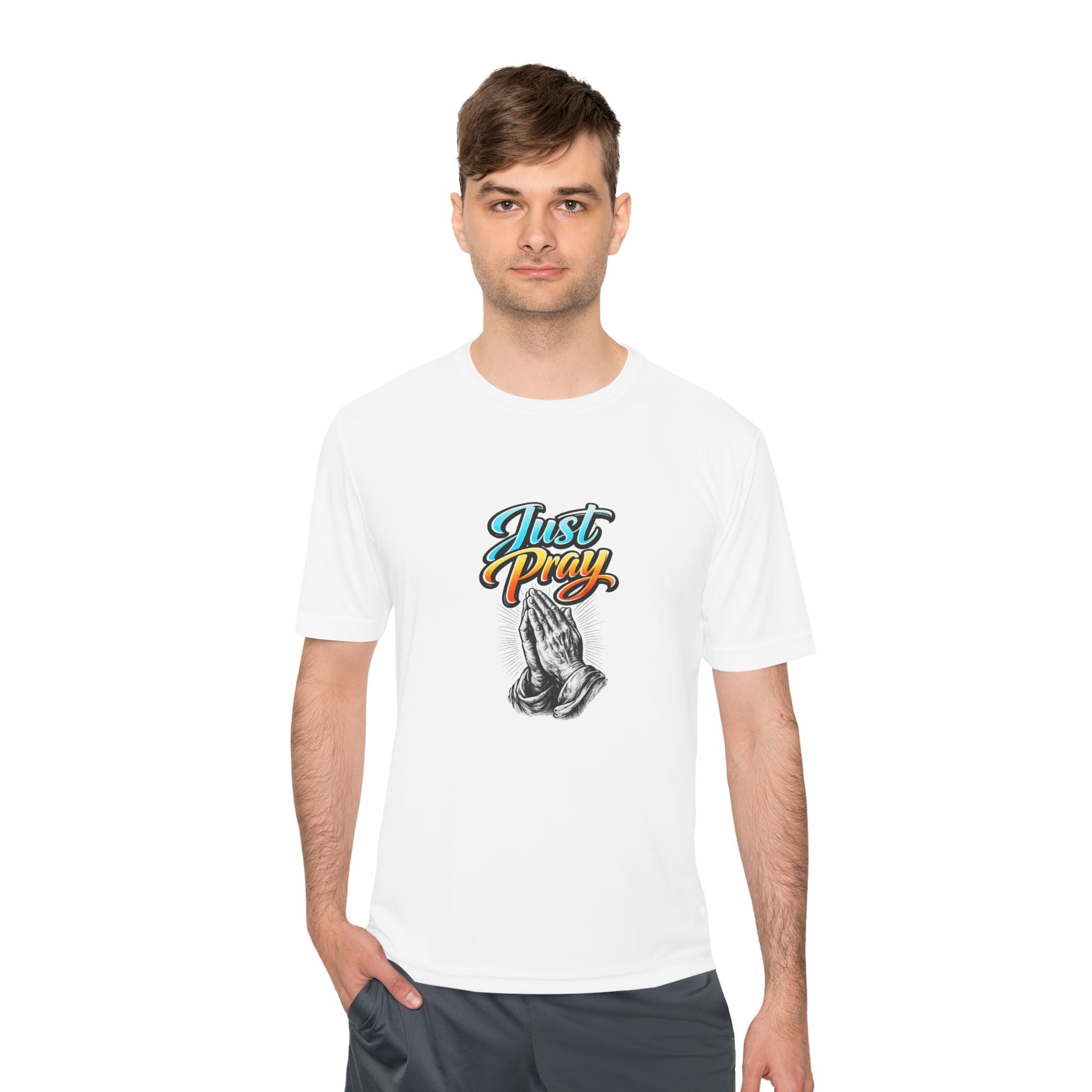 Just Pray Graphic Tee – Praying Hands Faith T-Shirt
