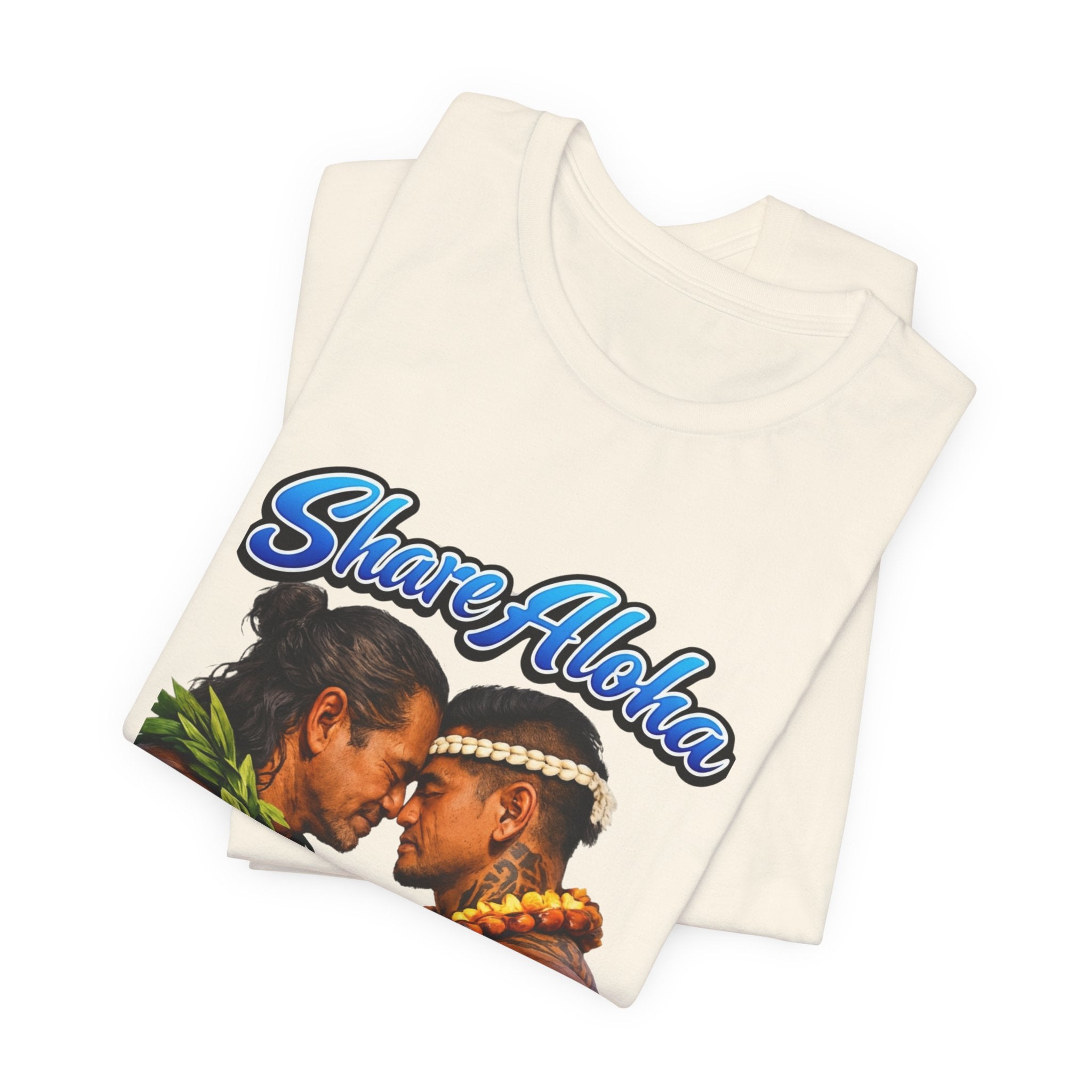 T‑Shirt — "Share Aloha" Hawaiian Pride Tee (Island Love, Lei & Kapa Design)