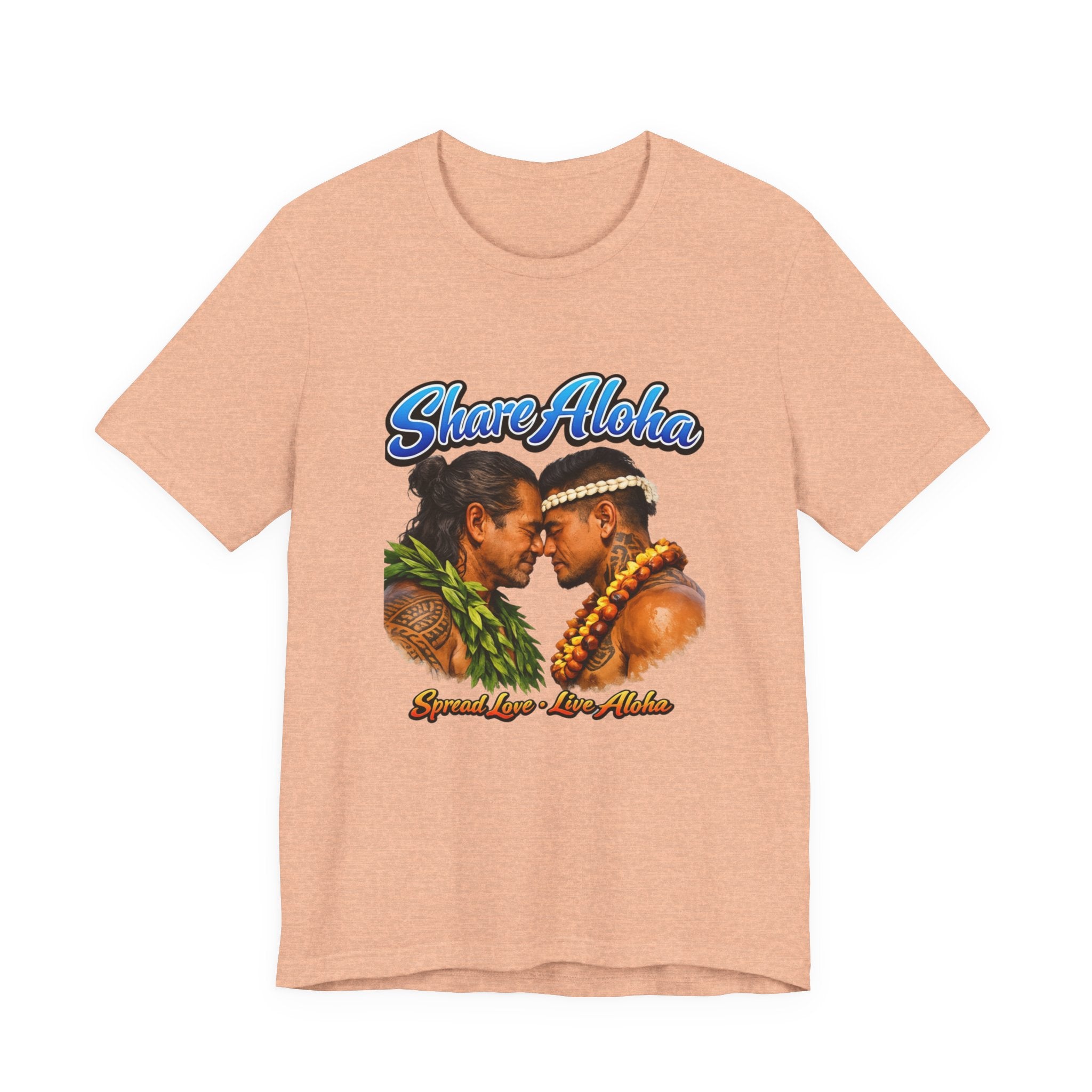 T‑Shirt — "Share Aloha" Hawaiian Pride Tee (Island Love, Lei & Kapa Design)