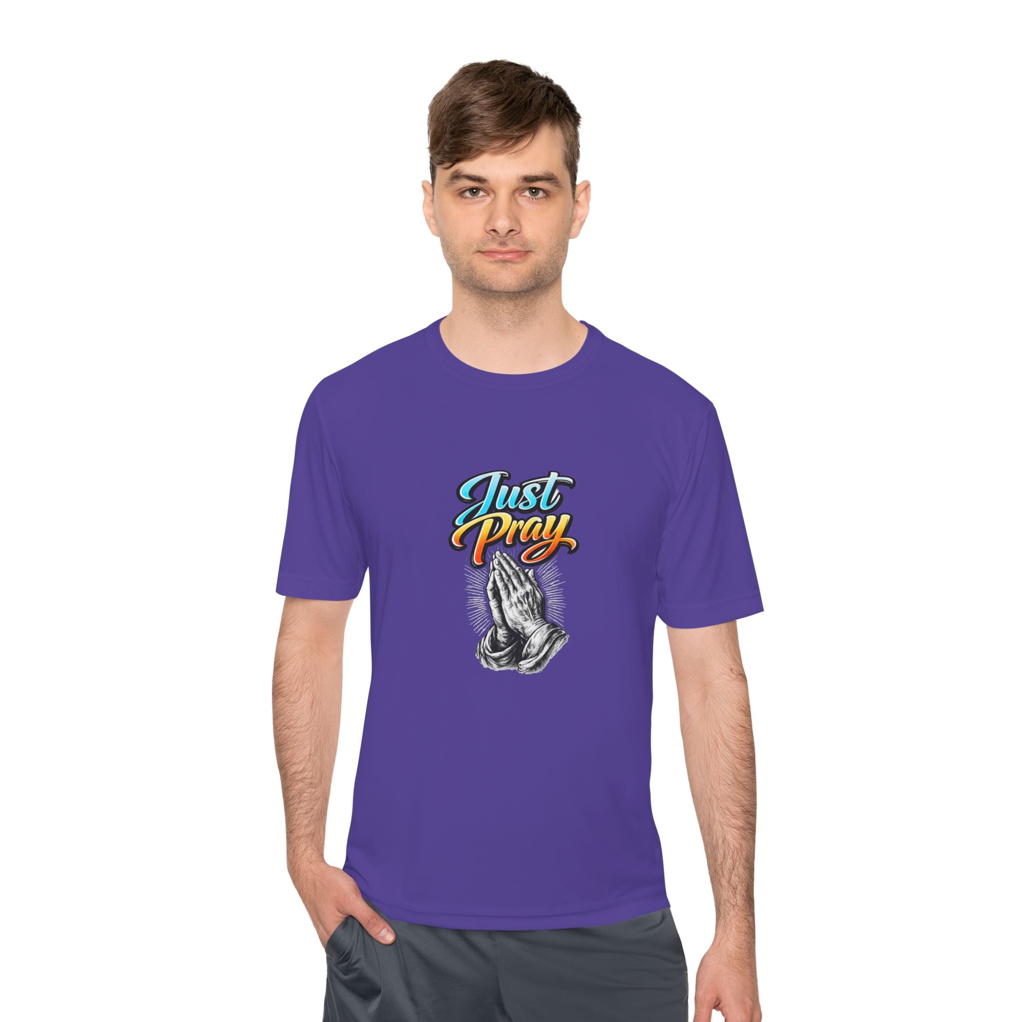 Just Pray Graphic Tee – Praying Hands Faith T-Shirt