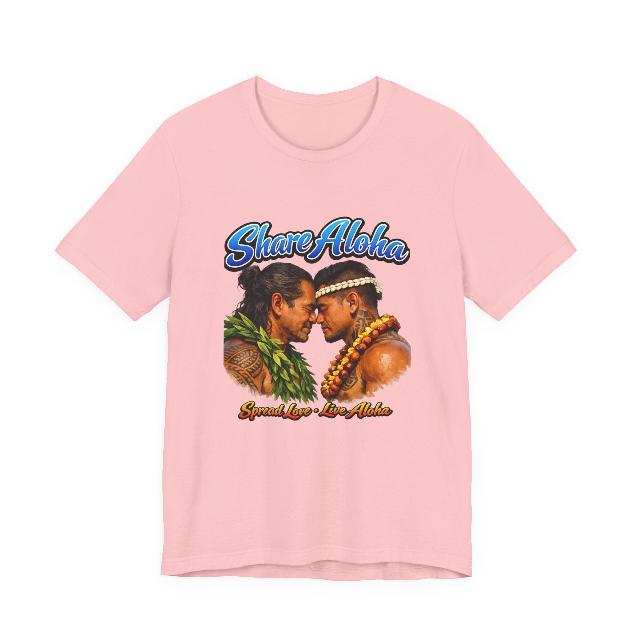 T‑Shirt — "Share Aloha" Hawaiian Pride Tee (Island Love, Lei & Kapa Design)
