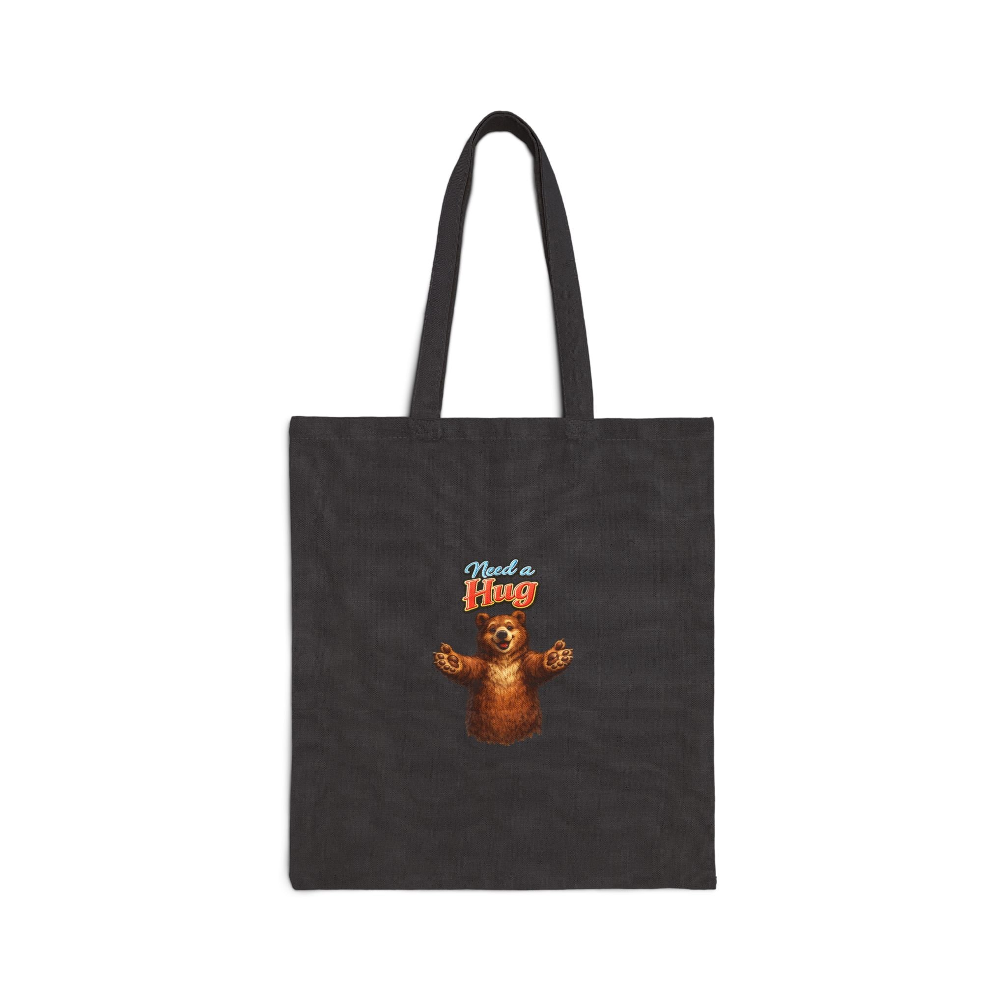 Tote Bag — Vintage Bear "Hug" Canvas Tote (Eco Grocery & Market Bag)