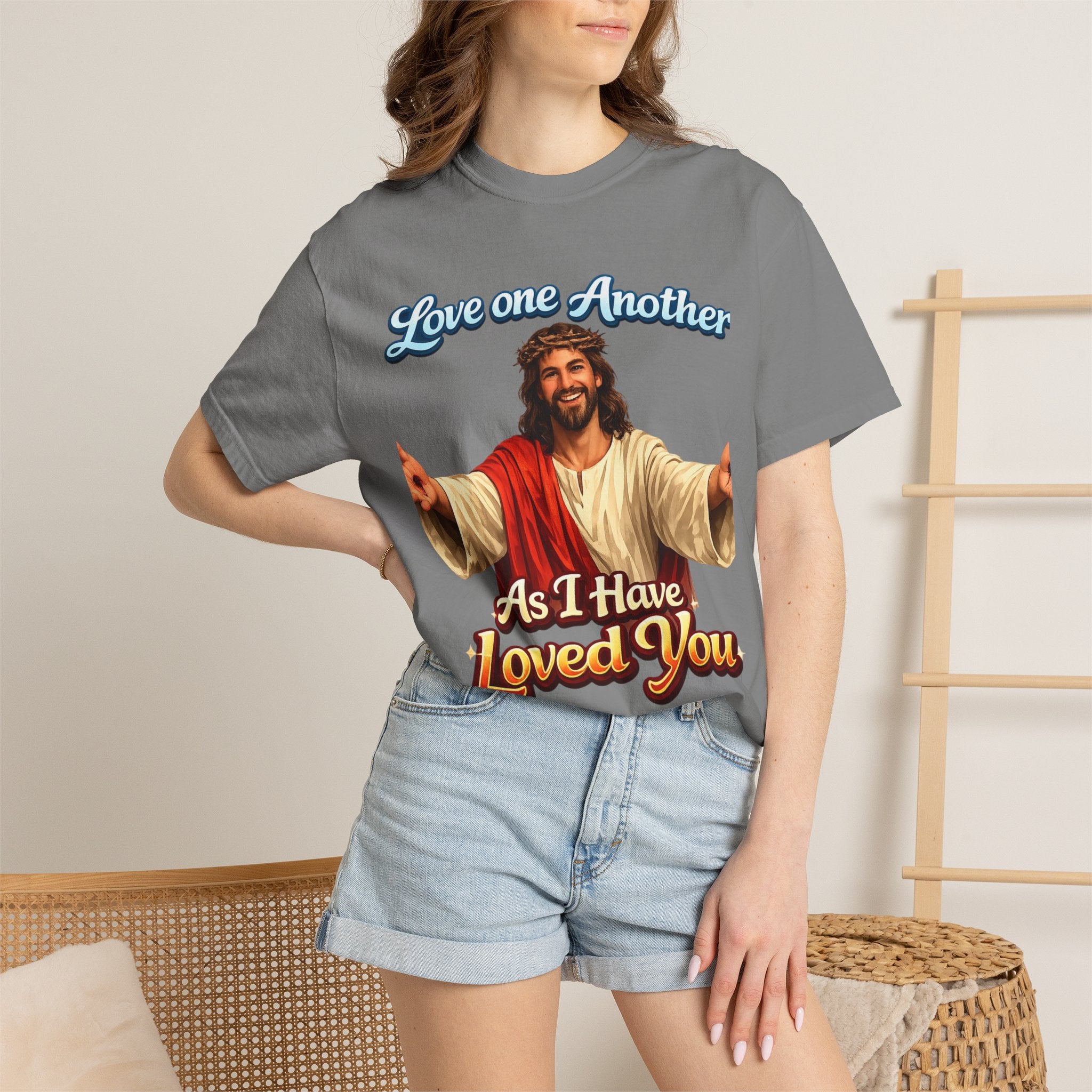 Jesus "Love One Another" Heavyweight T-Shirt