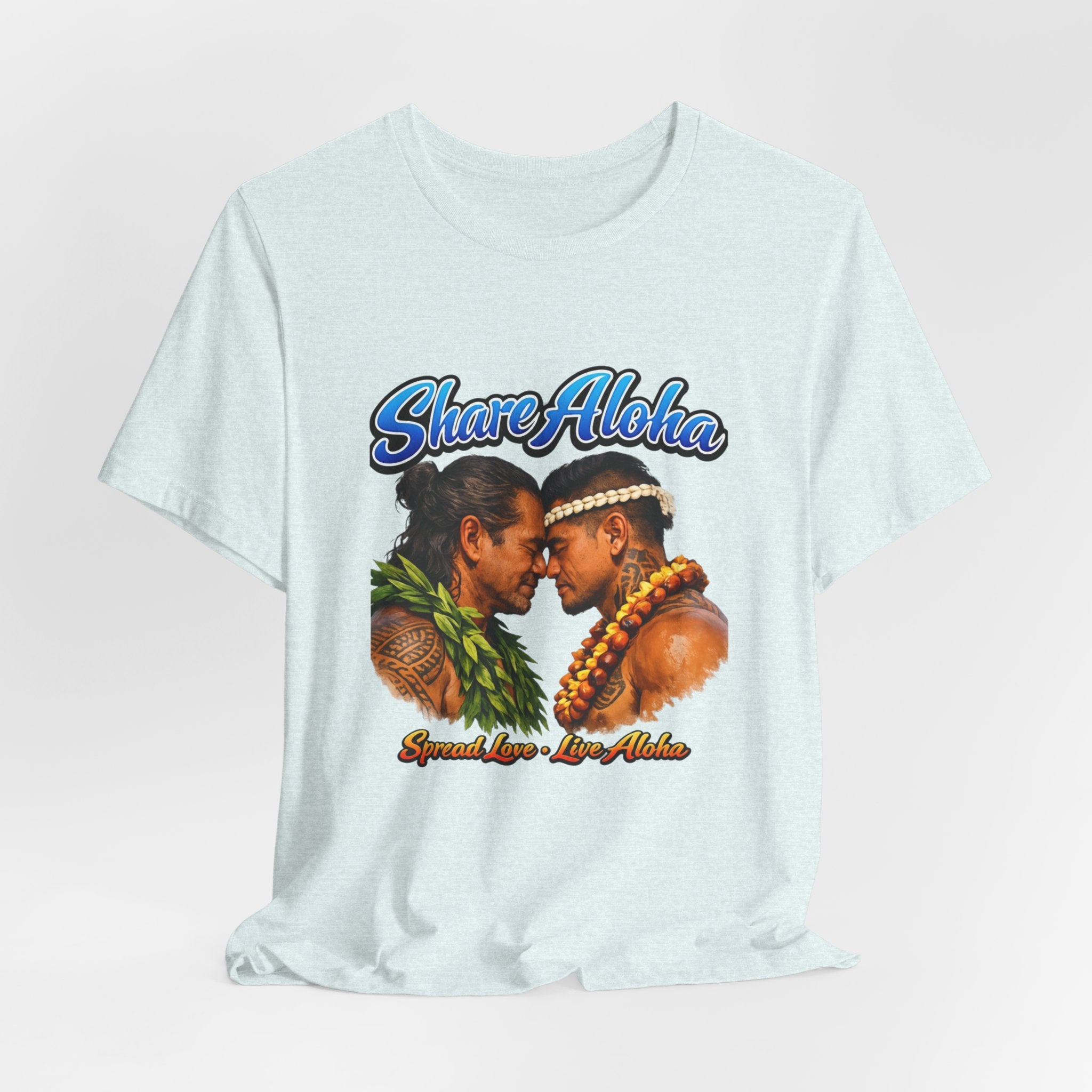 T‑Shirt — "Share Aloha" Hawaiian Pride Tee (Island Love, Lei & Kapa Design)