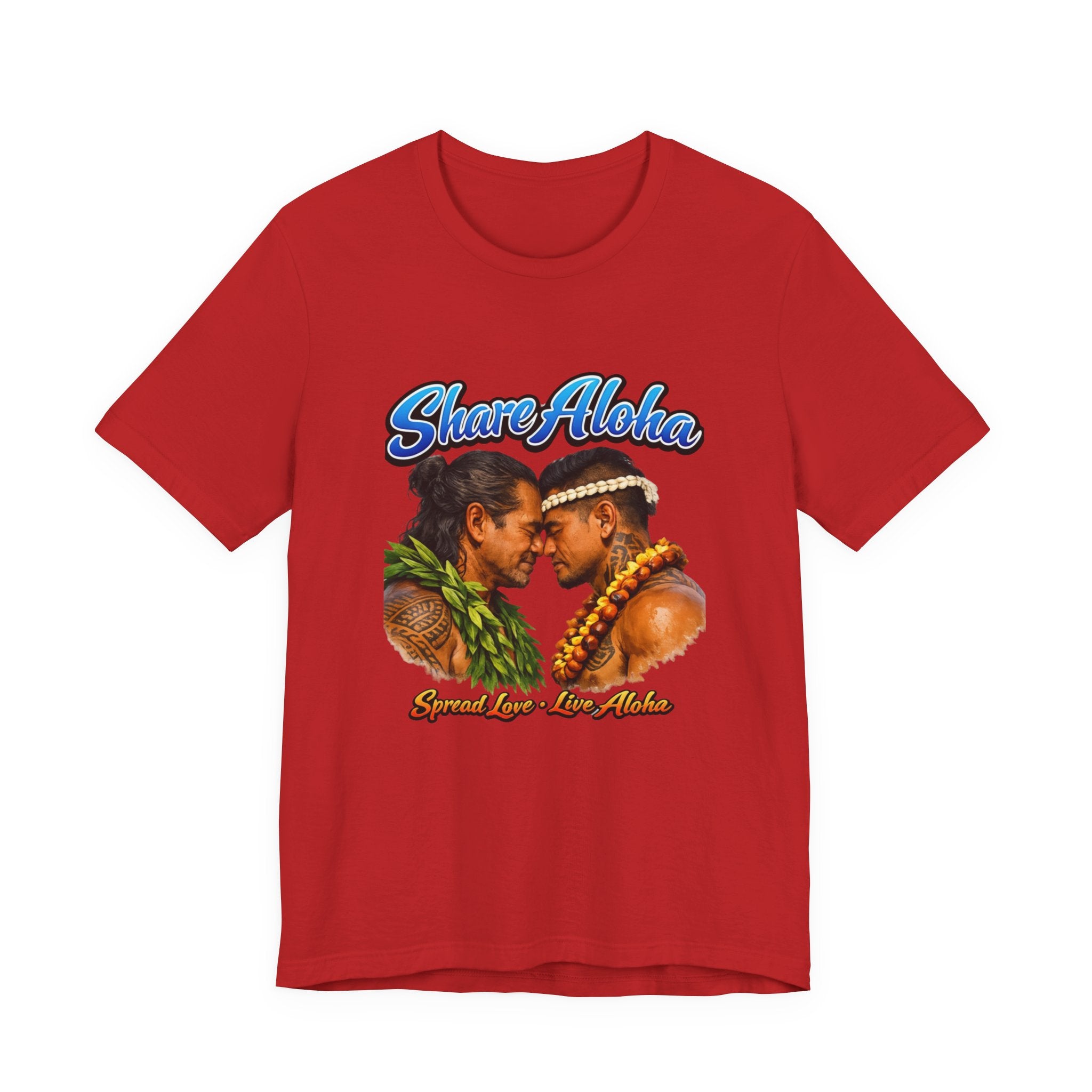 T‑Shirt — "Share Aloha" Hawaiian Pride Tee (Island Love, Lei & Kapa Design)