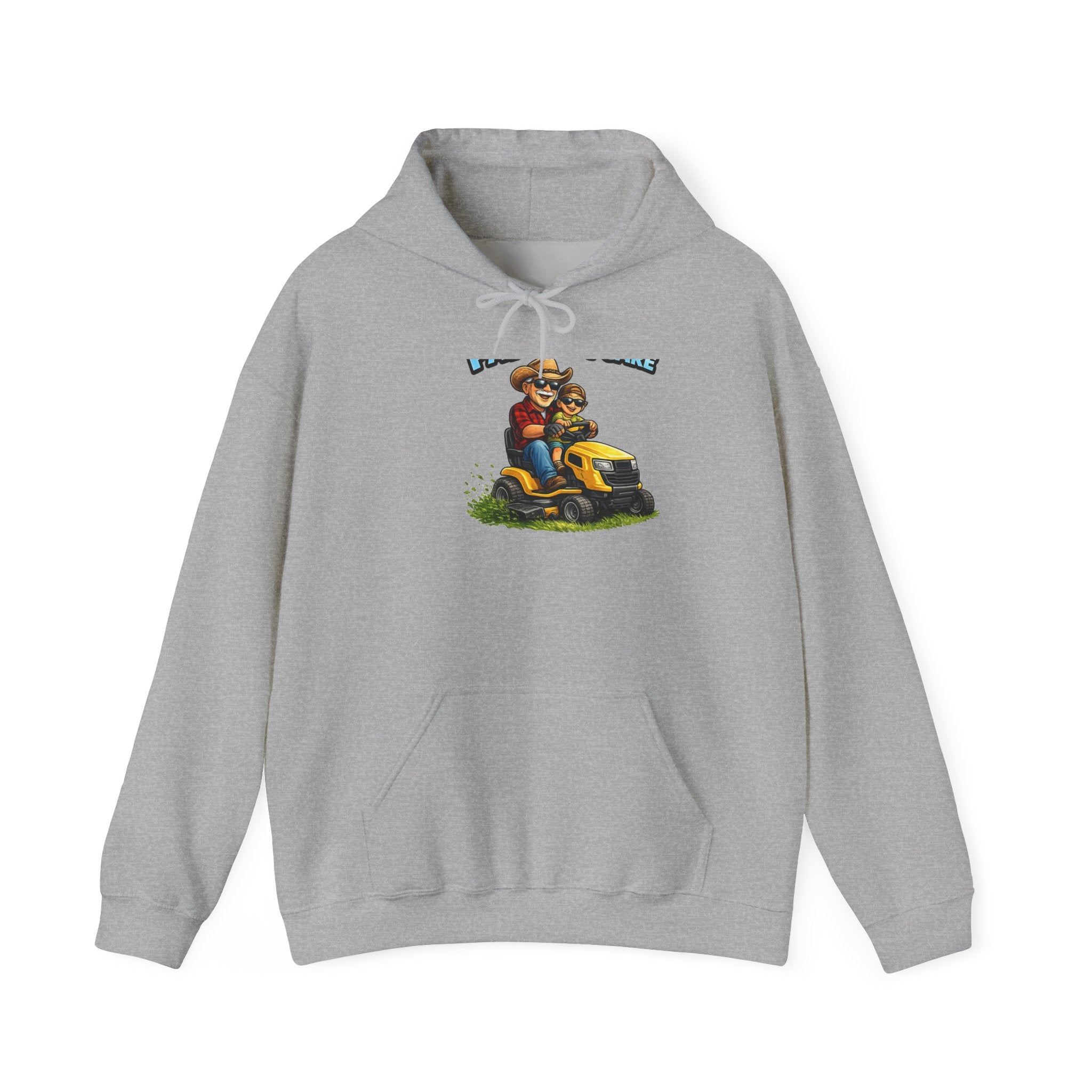 Dad and Son Lawn Mower Hoodie – Vintage Riding Mower Graphic Sweatshirt
