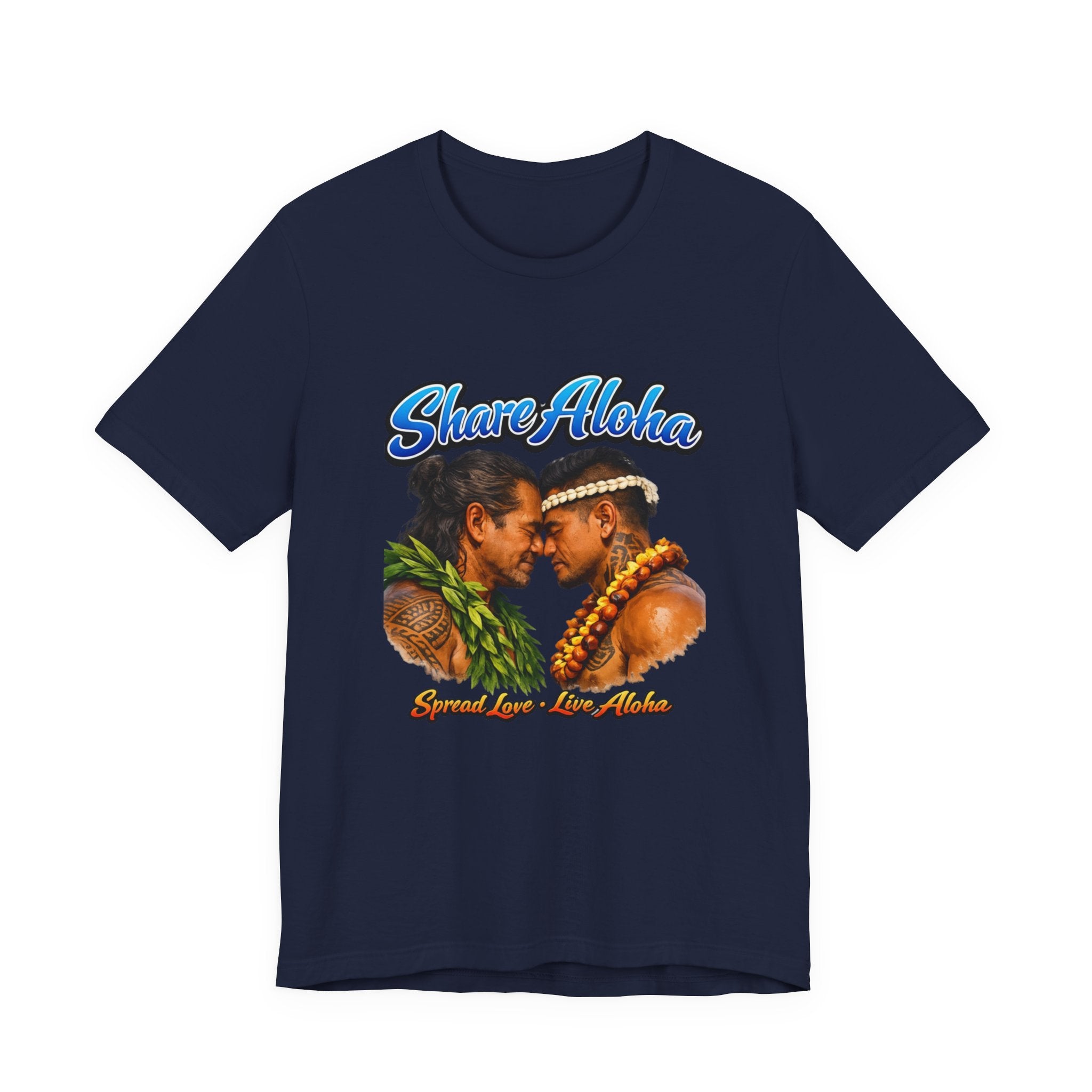 T‑Shirt — "Share Aloha" Hawaiian Pride Tee (Island Love, Lei & Kapa Design)