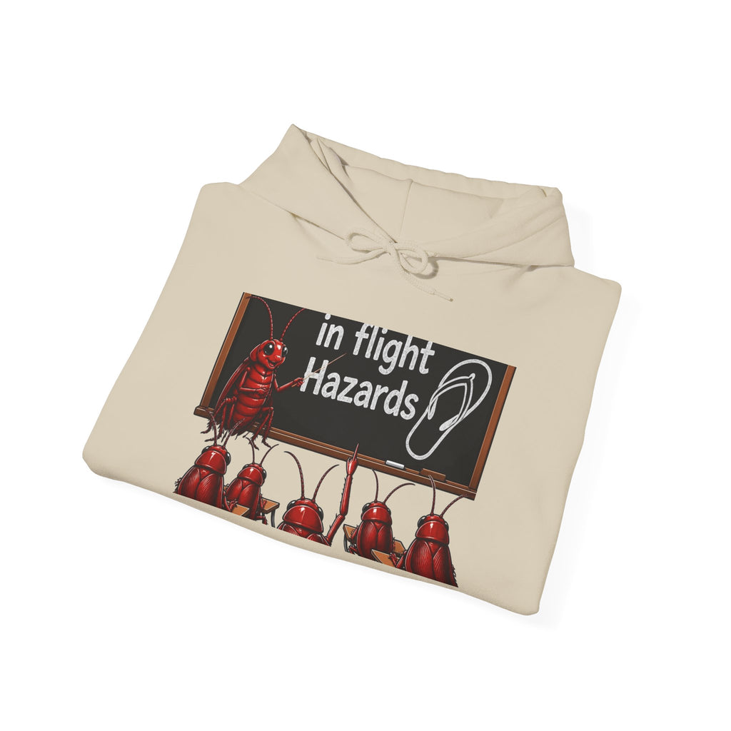 In Flight Hazards Hoodie - Funny Aviation Safety Graphic Hooded Sweatshirt