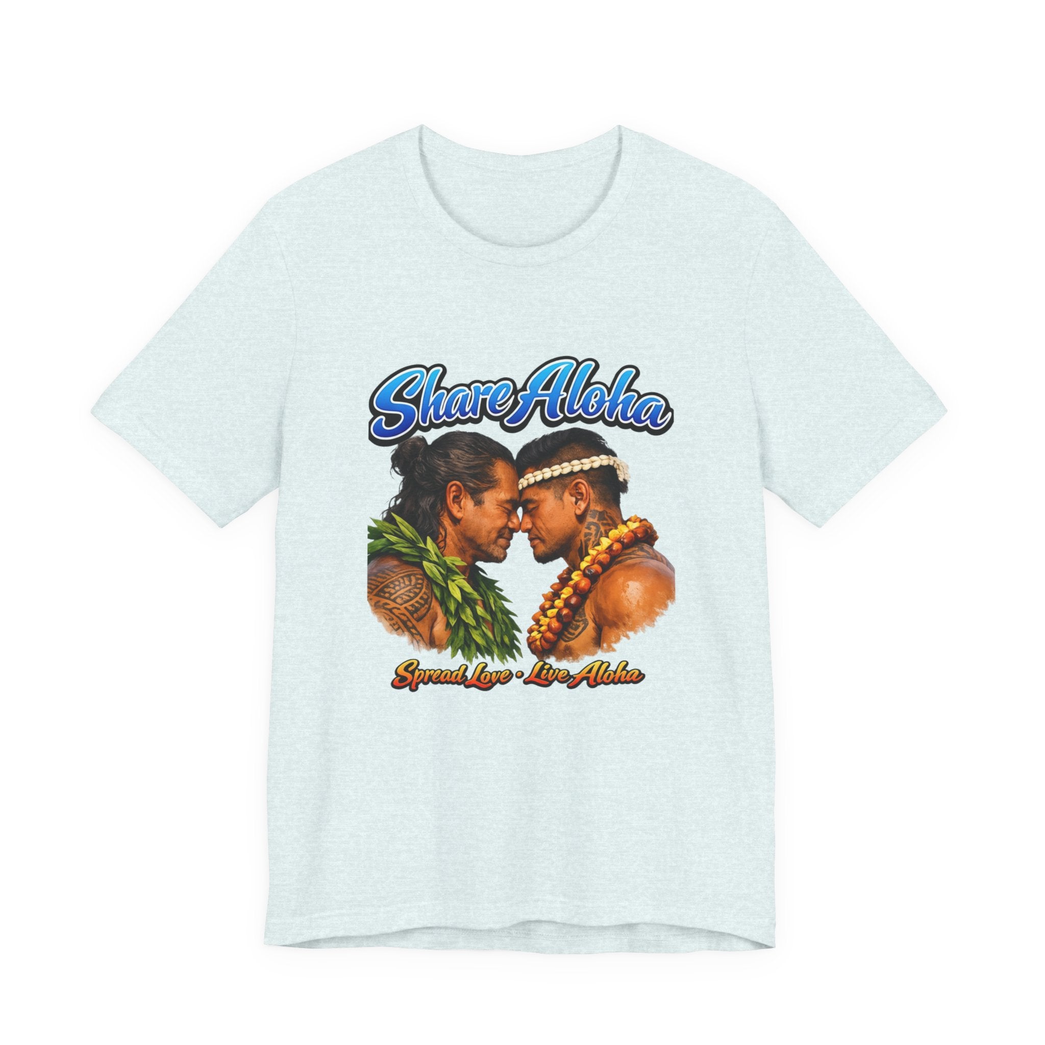 T‑Shirt — "Share Aloha" Hawaiian Pride Tee (Island Love, Lei & Kapa Design)