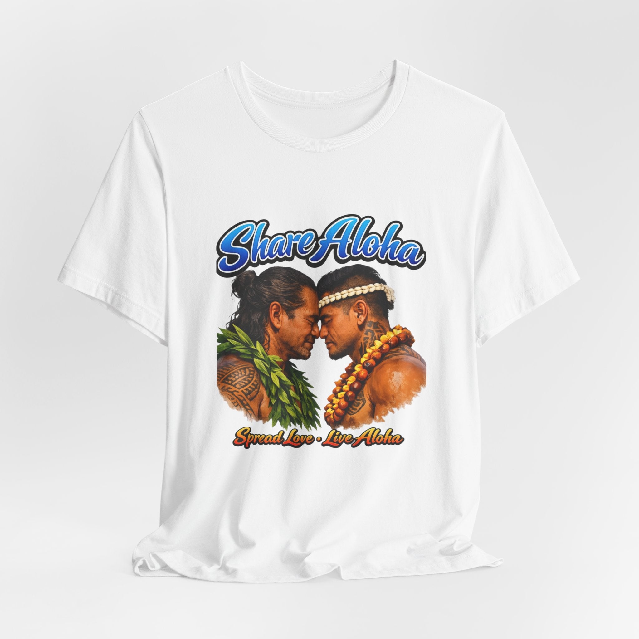 T‑Shirt — "Share Aloha" Hawaiian Pride Tee (Island Love, Lei & Kapa Design)