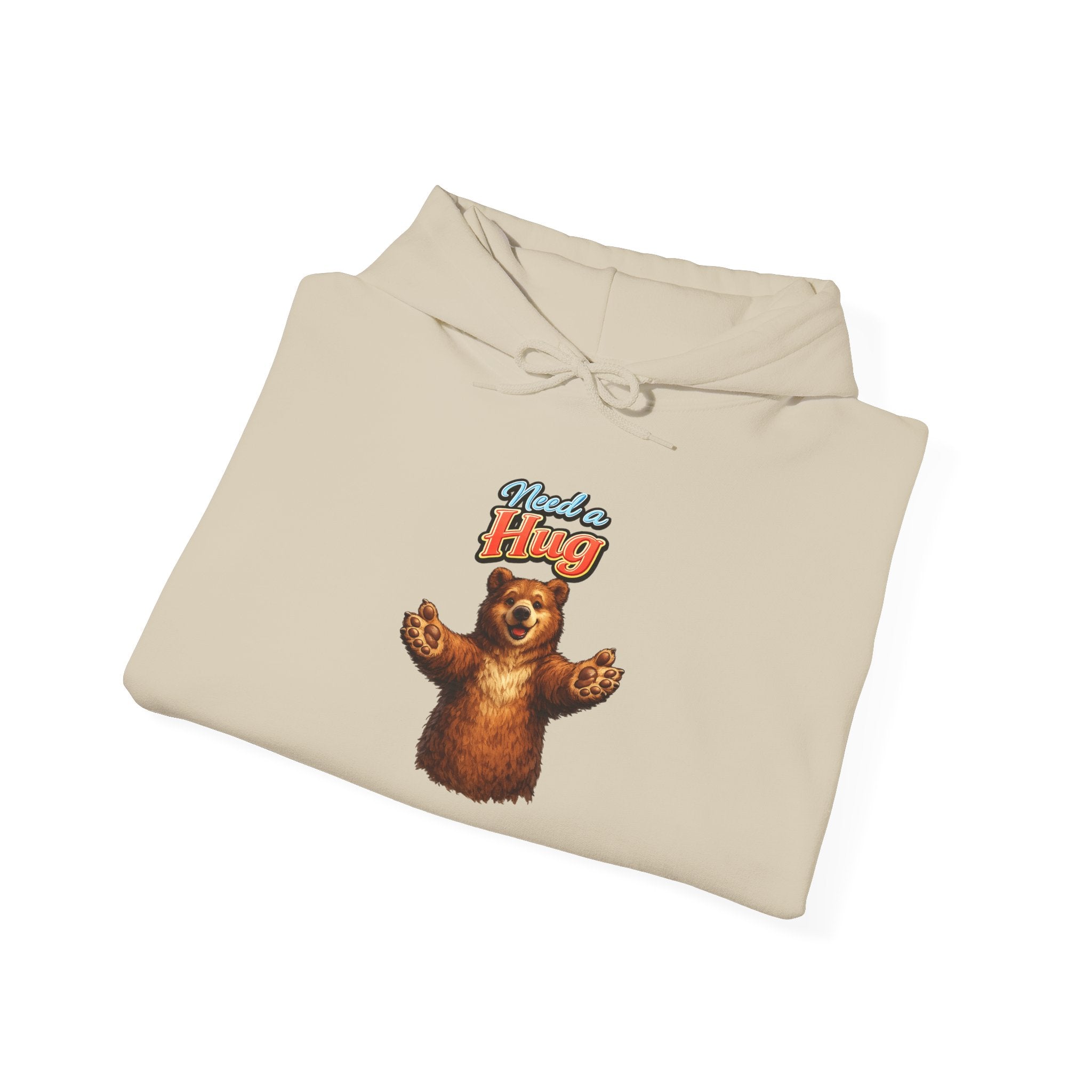 Bear Hug Hoodie — Cute Retro ‘Give Me A Hug’ Graphic Hoodie