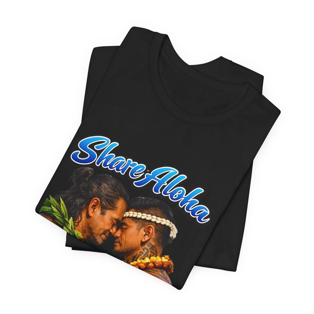 T‑Shirt — "Share Aloha" Hawaiian Pride Tee (Island Love, Lei & Kapa Design)