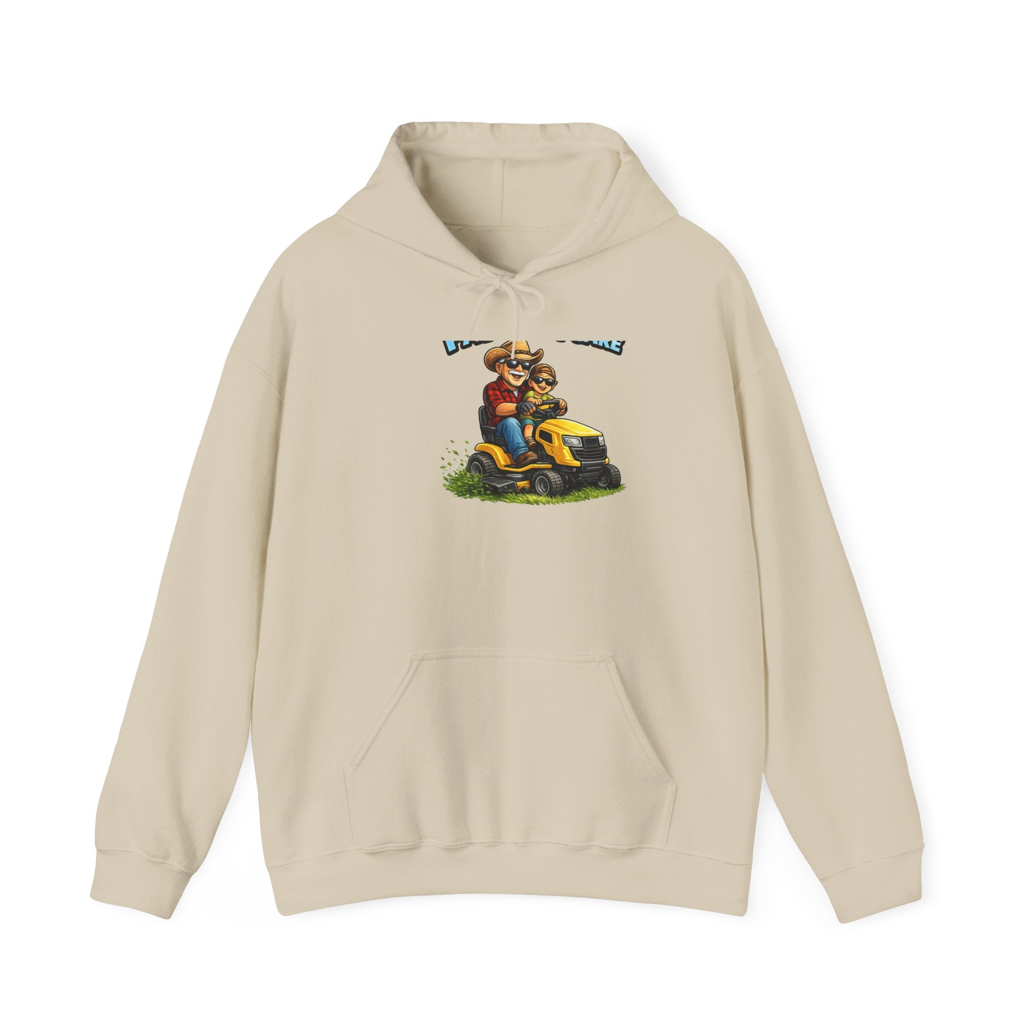 Dad and Son Lawn Mower Hoodie – Vintage Riding Mower Graphic Sweatshirt