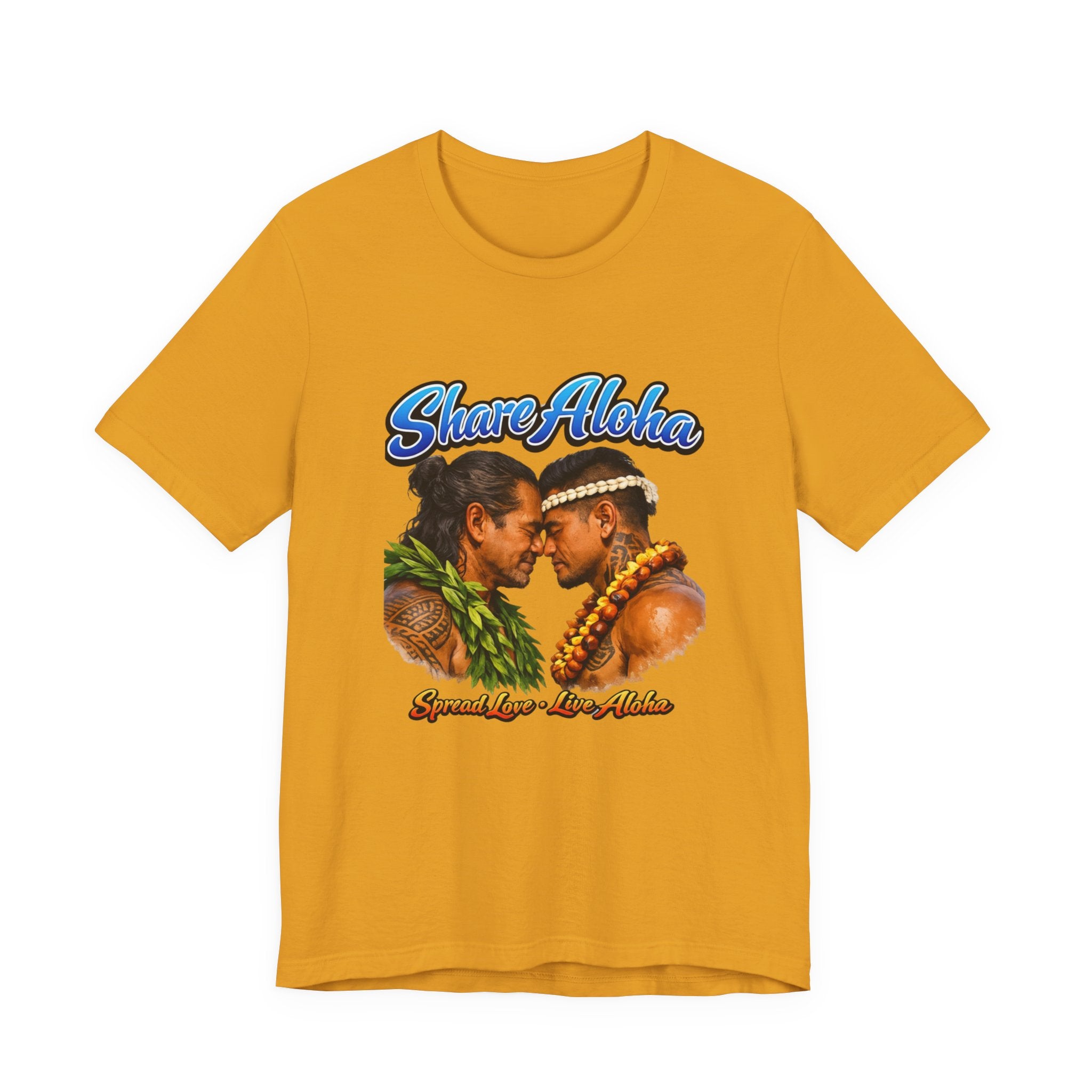 T‑Shirt — "Share Aloha" Hawaiian Pride Tee (Island Love, Lei & Kapa Design)