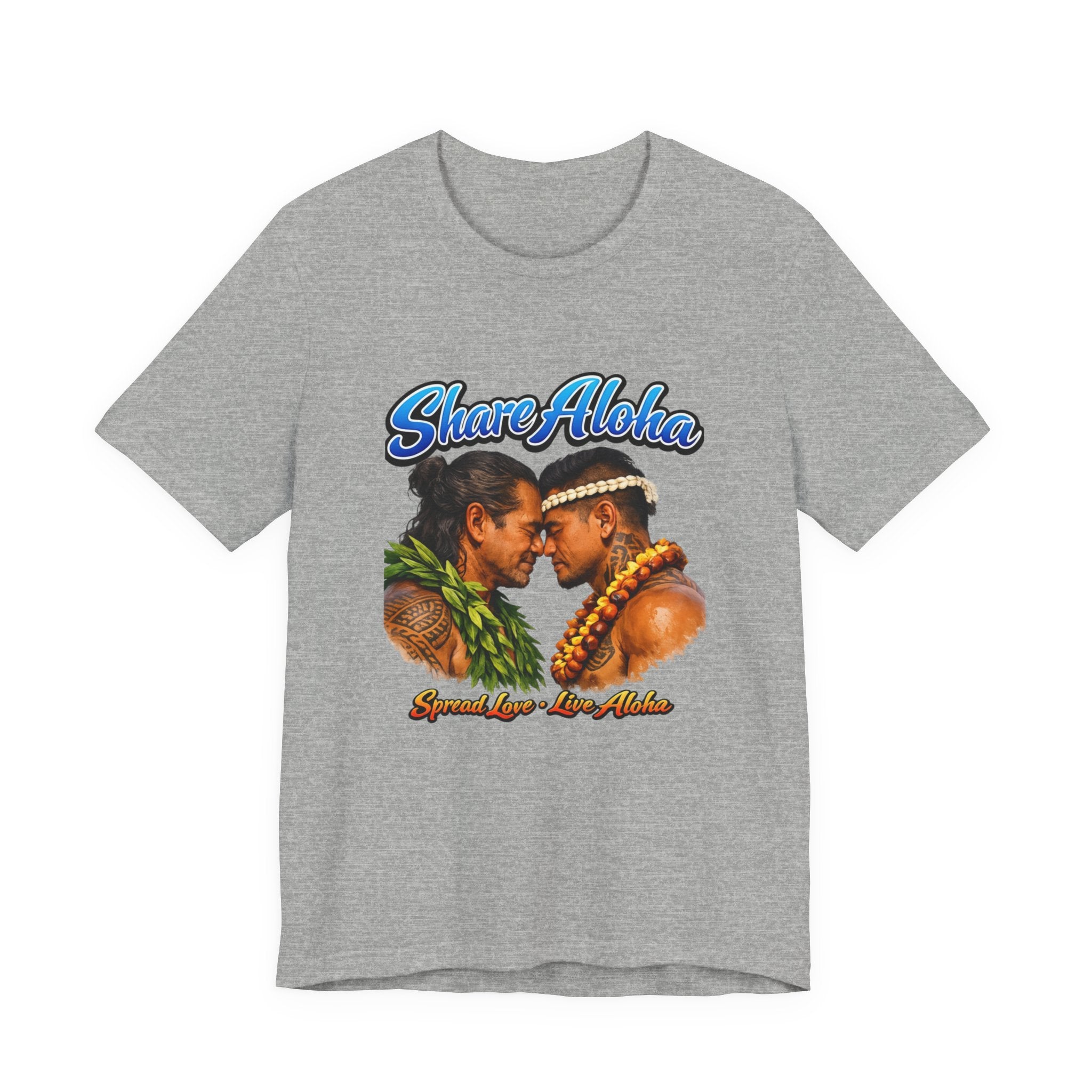 T‑Shirt — "Share Aloha" Hawaiian Pride Tee (Island Love, Lei & Kapa Design)