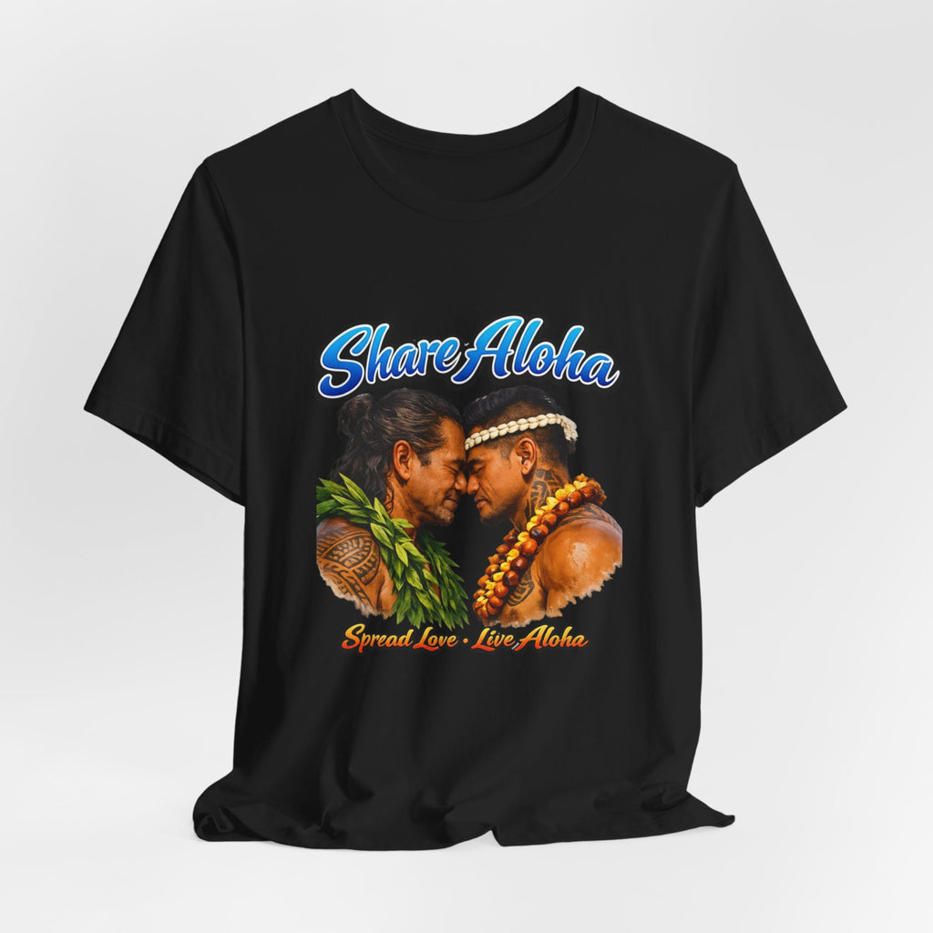 T‑Shirt — "Share Aloha" Hawaiian Pride Tee (Island Love, Lei & Kapa Design)