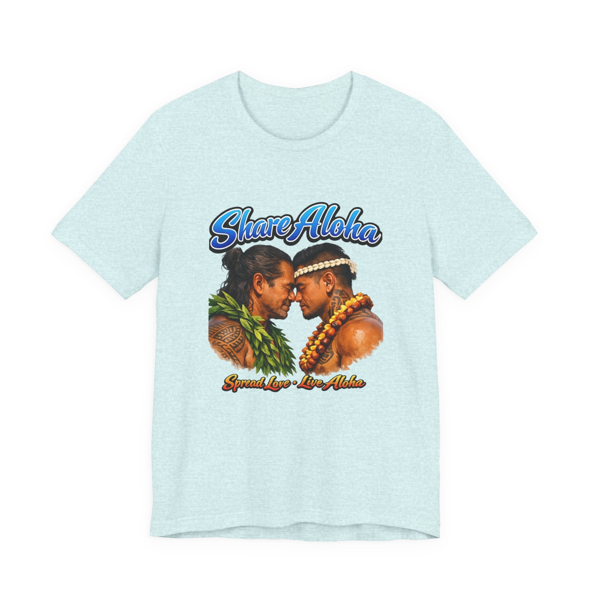 T‑Shirt — "Share Aloha" Hawaiian Pride Tee (Island Love, Lei & Kapa Design)