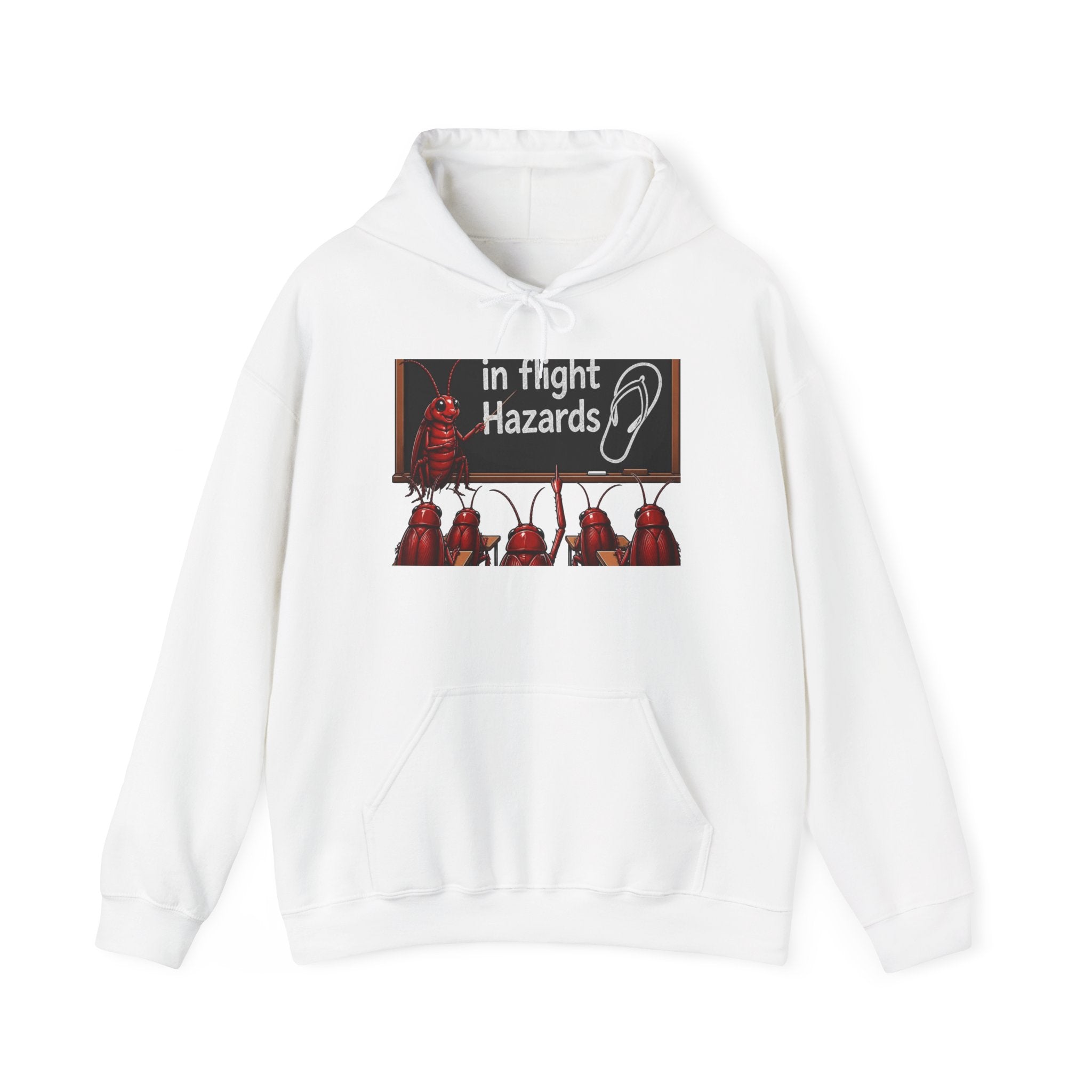 In Flight Hazards Hoodie - Funny Aviation Safety Graphic Hooded Sweatshirt