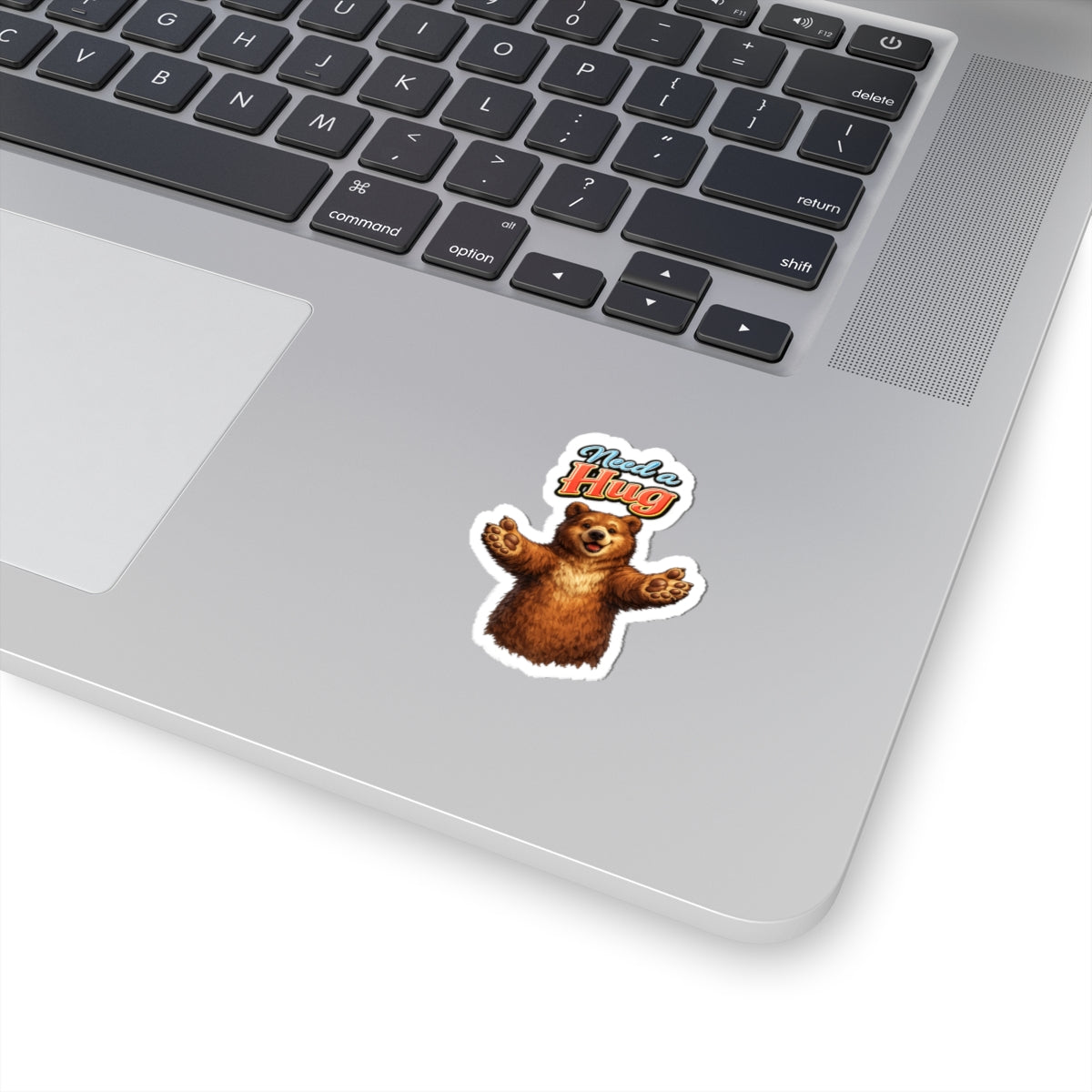 Need a Hug Bear Sticker — Cute Kiss-Cut Laptop / Water Bottle Sticker