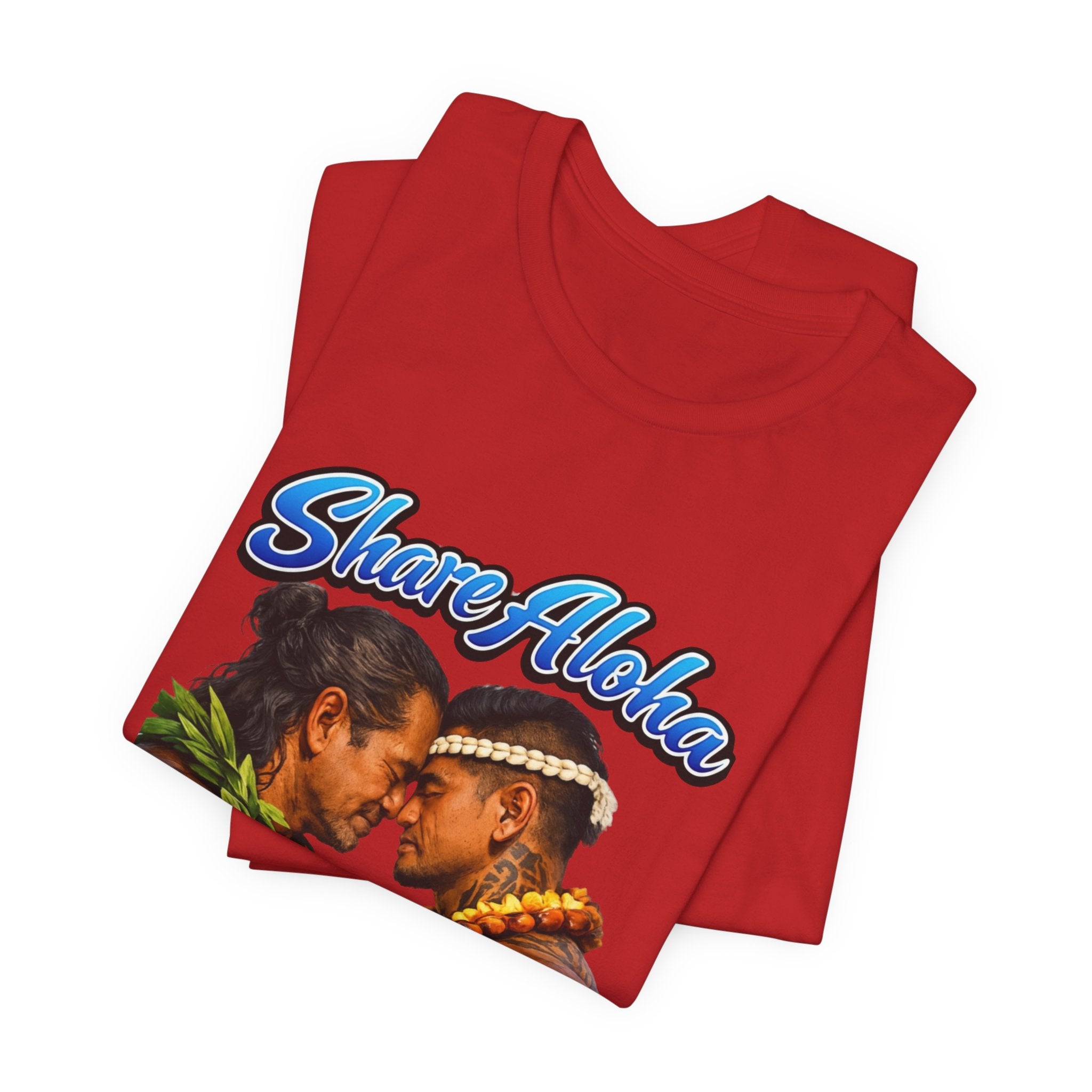 T‑Shirt — "Share Aloha" Hawaiian Pride Tee (Island Love, Lei & Kapa Design)