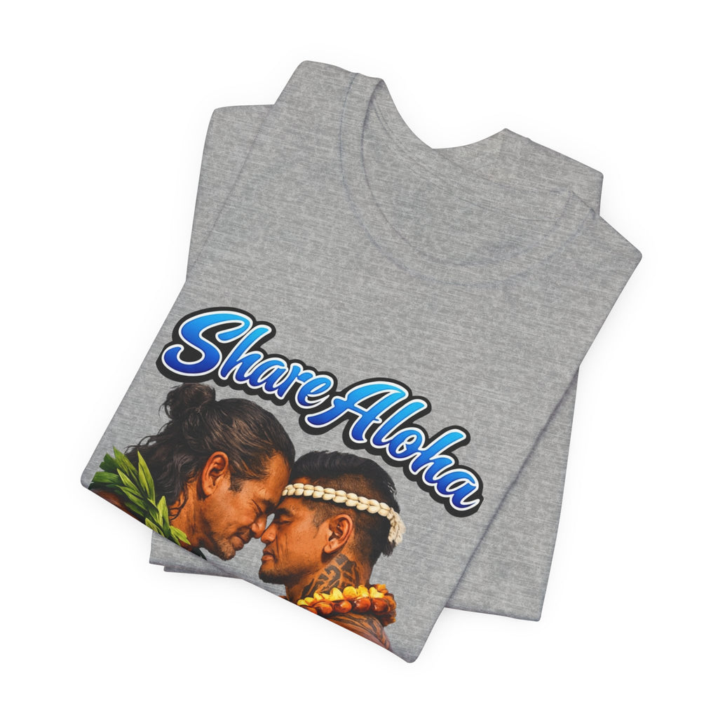 T‑Shirt — "Share Aloha" Hawaiian Pride Tee (Island Love, Lei & Kapa Design)