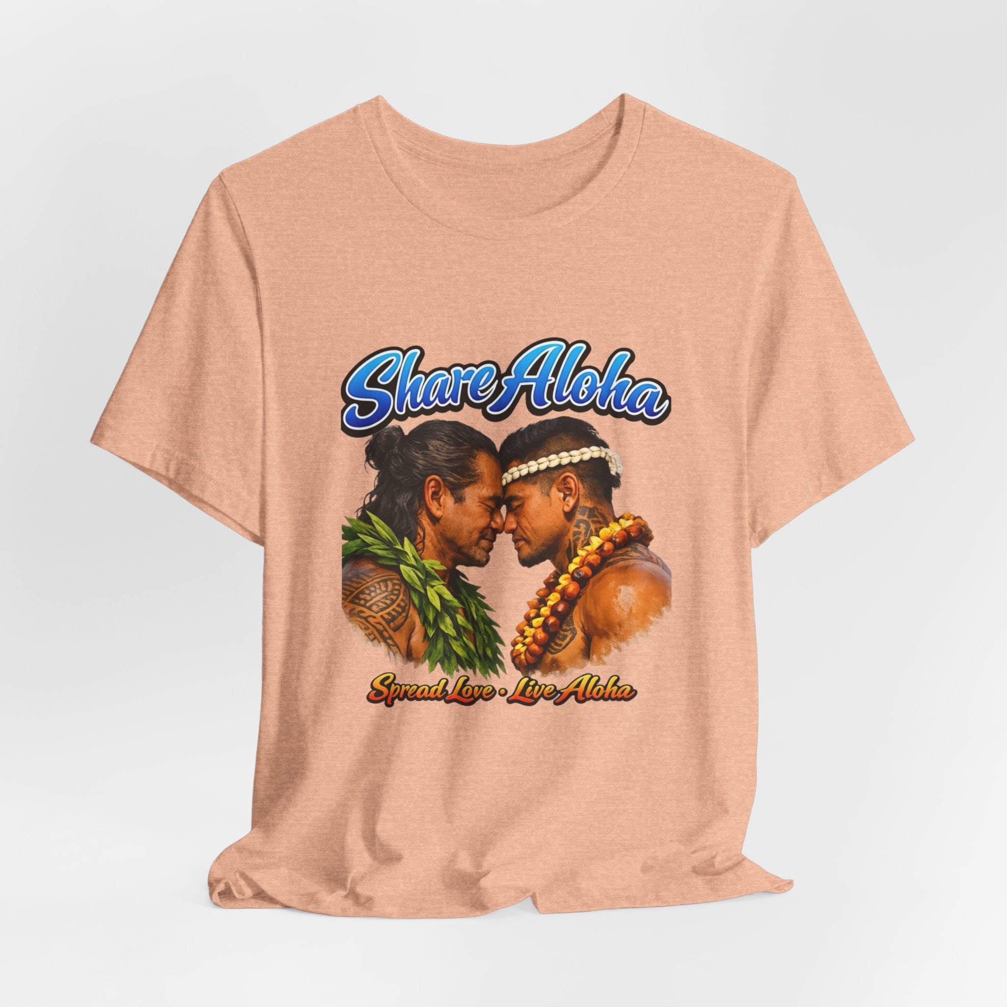 T‑Shirt — "Share Aloha" Hawaiian Pride Tee (Island Love, Lei & Kapa Design)