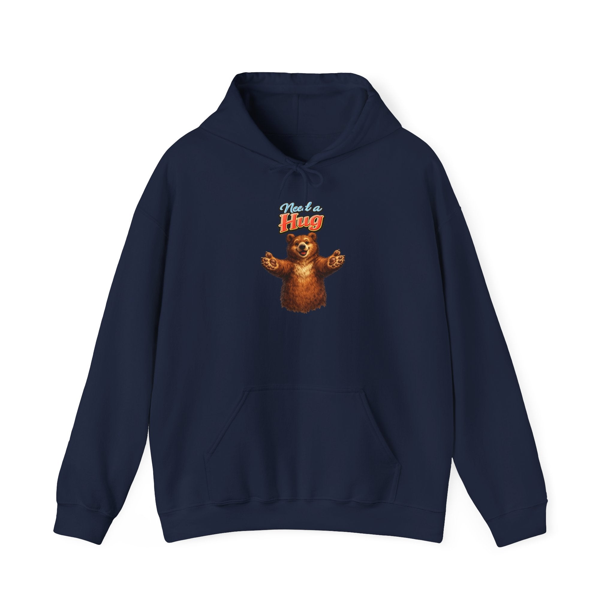 Bear Hug Hoodie — Cute Retro ‘Give Me A Hug’ Graphic Hoodie