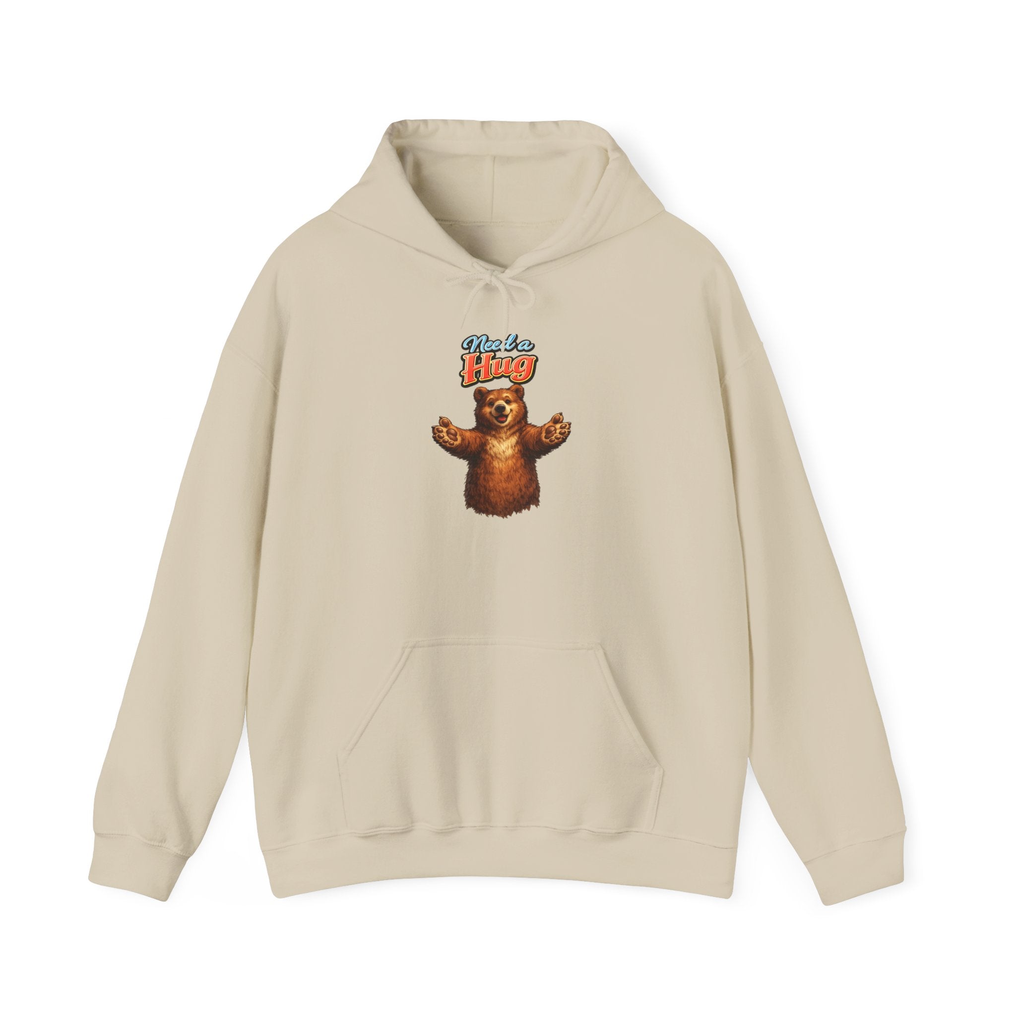 Bear Hug Hoodie — Cute Retro ‘Give Me A Hug’ Graphic Hoodie