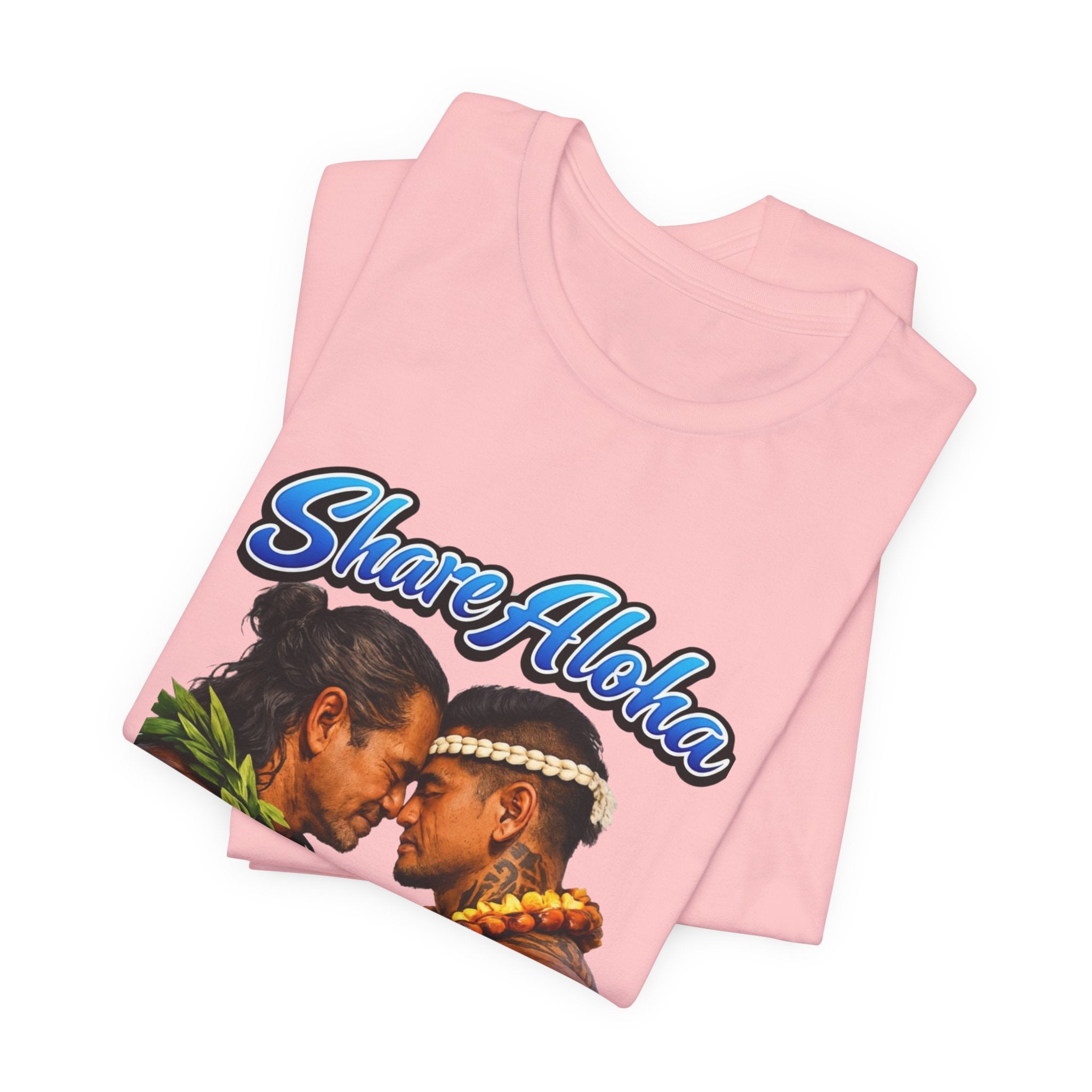 T‑Shirt — "Share Aloha" Hawaiian Pride Tee (Island Love, Lei & Kapa Design)