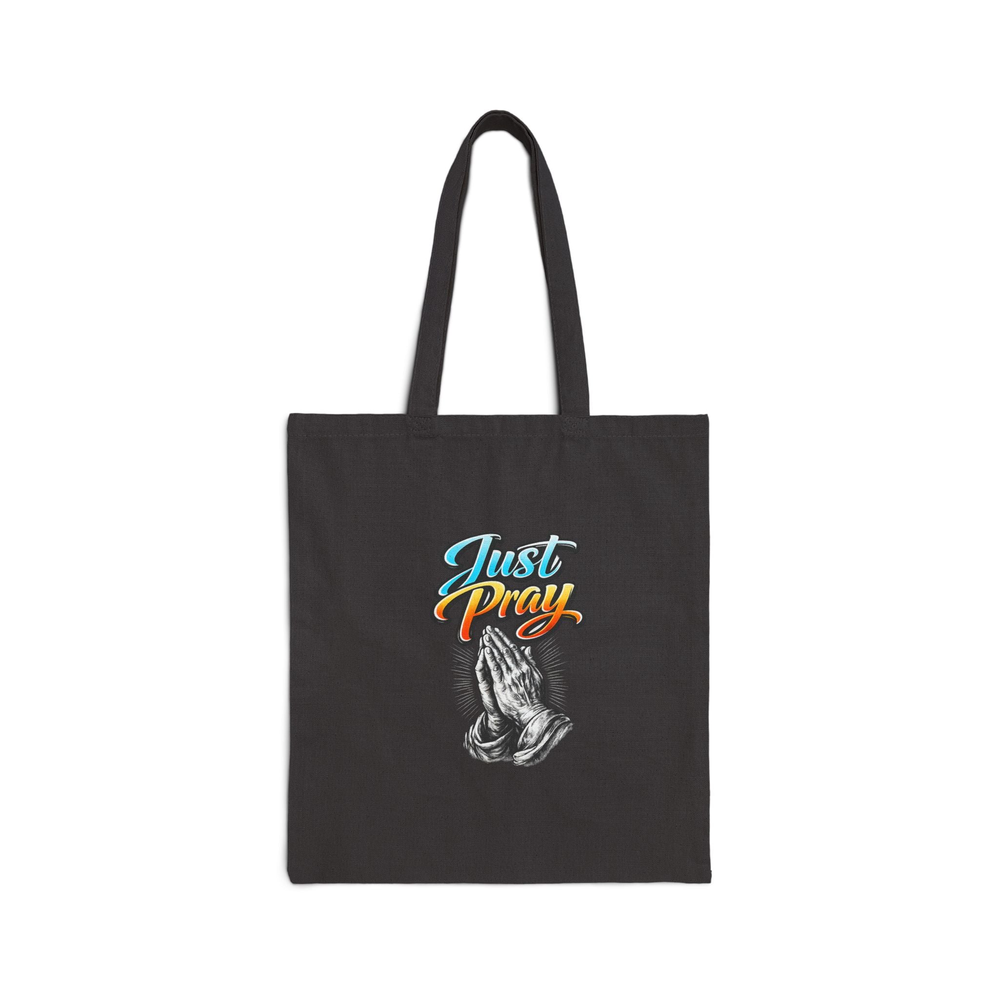 Praying Hands "Just Pray" Canvas Tote Bag