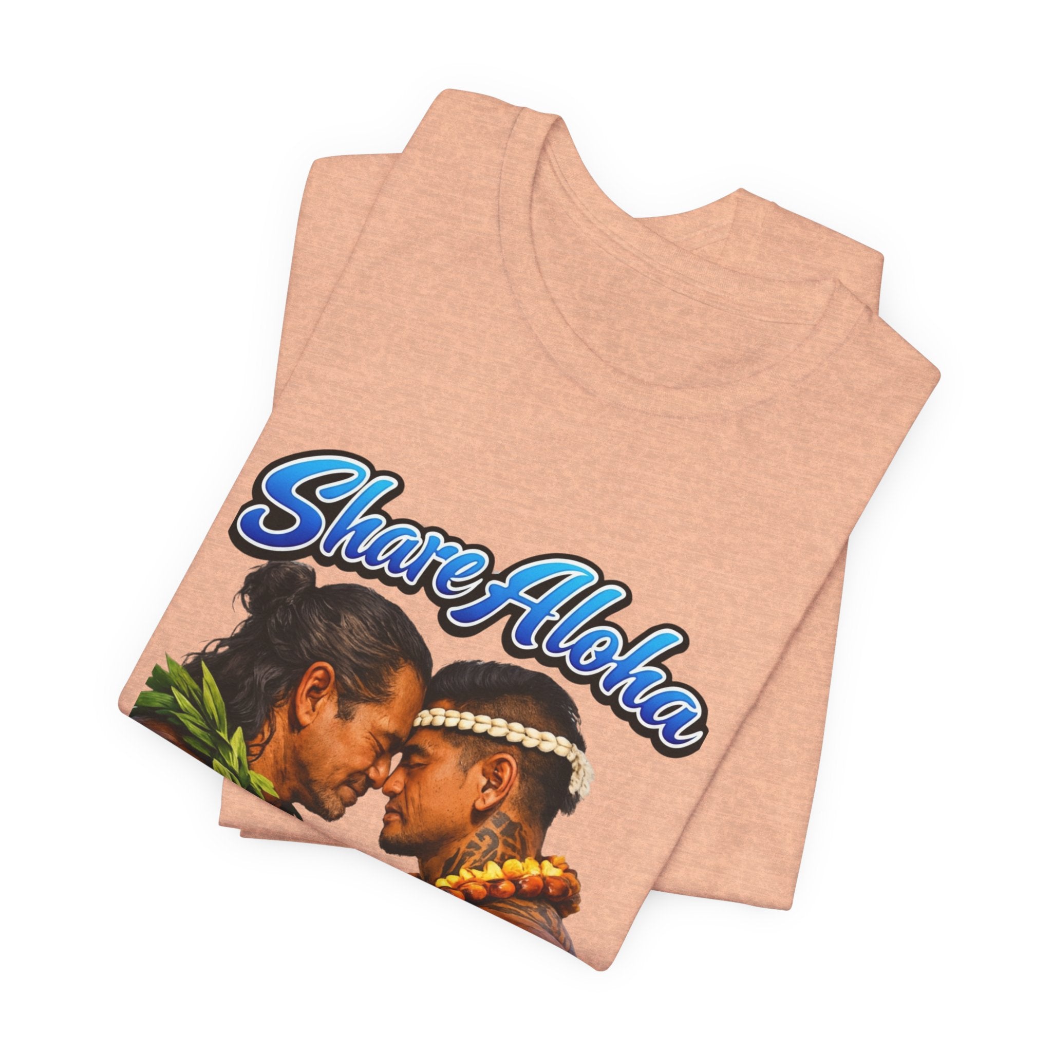 T‑Shirt — "Share Aloha" Hawaiian Pride Tee (Island Love, Lei & Kapa Design)