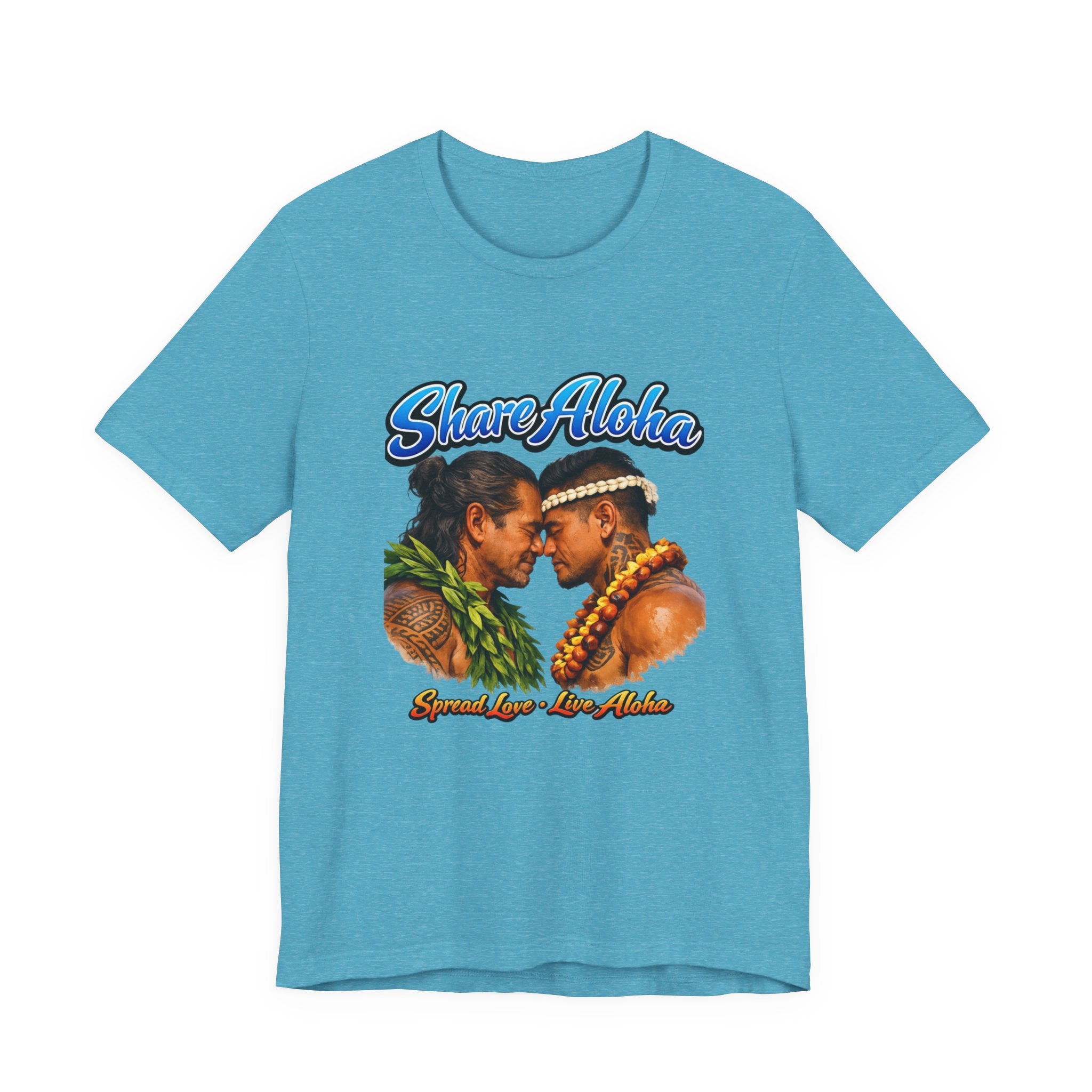 T‑Shirt — "Share Aloha" Hawaiian Pride Tee (Island Love, Lei & Kapa Design)