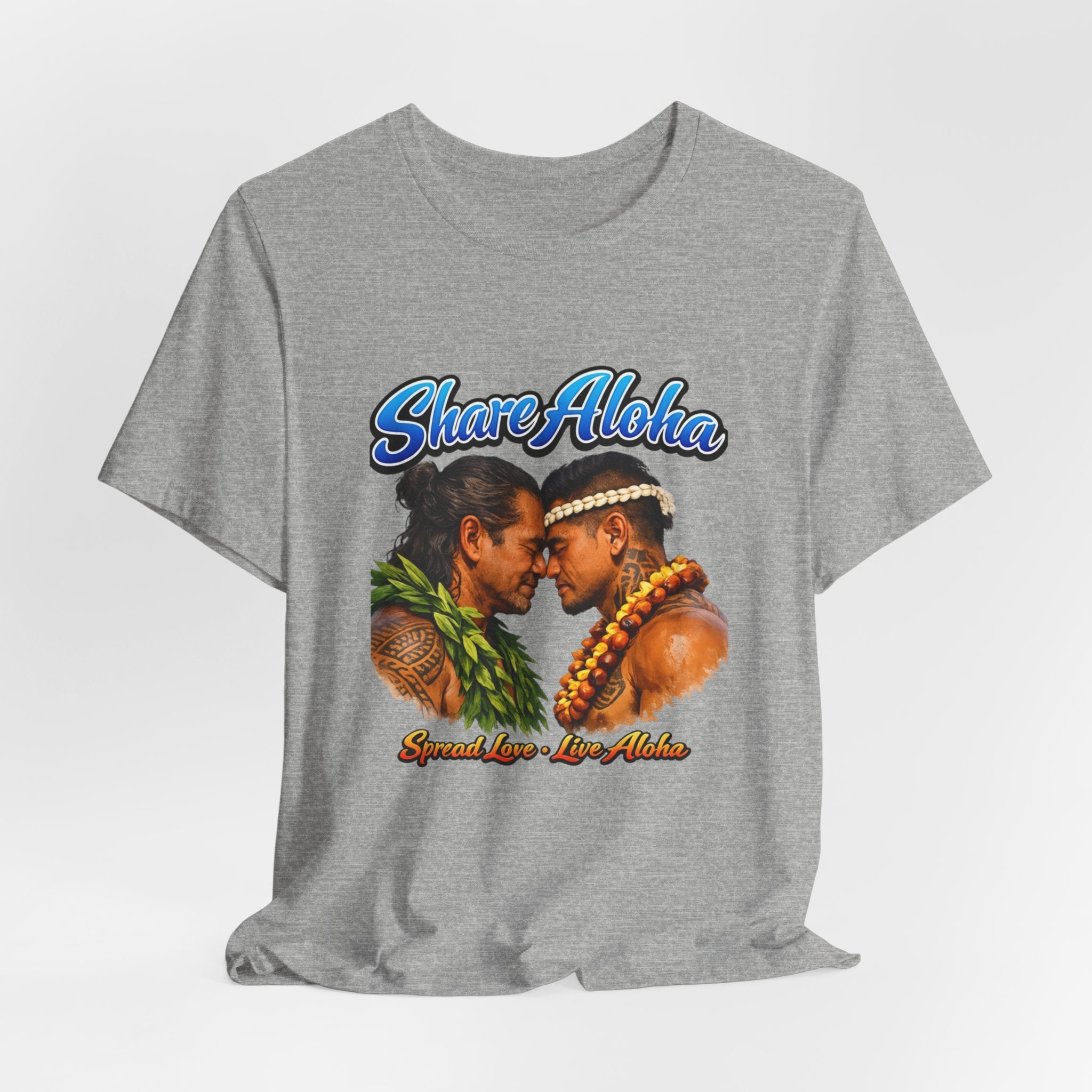 T‑Shirt — "Share Aloha" Hawaiian Pride Tee (Island Love, Lei & Kapa Design)
