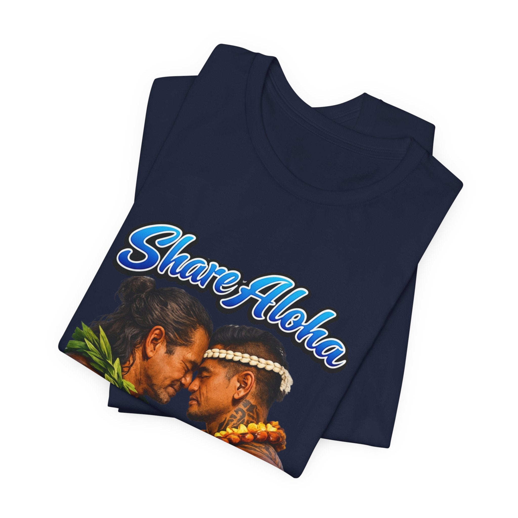 T‑Shirt — "Share Aloha" Hawaiian Pride Tee (Island Love, Lei & Kapa Design)