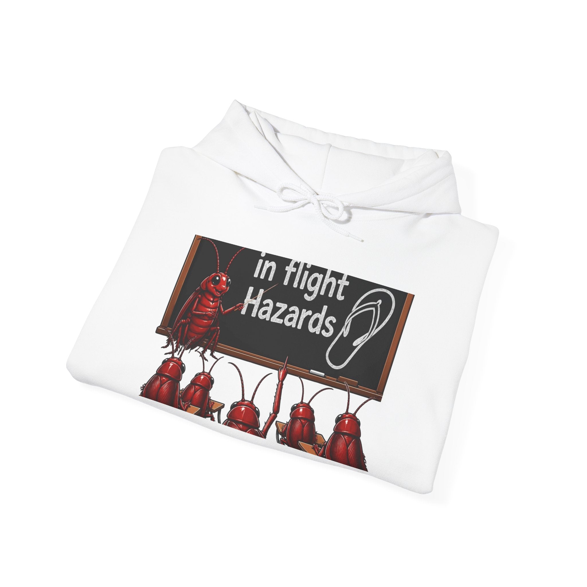 In Flight Hazards Hoodie - Funny Aviation Safety Graphic Hooded Sweatshirt