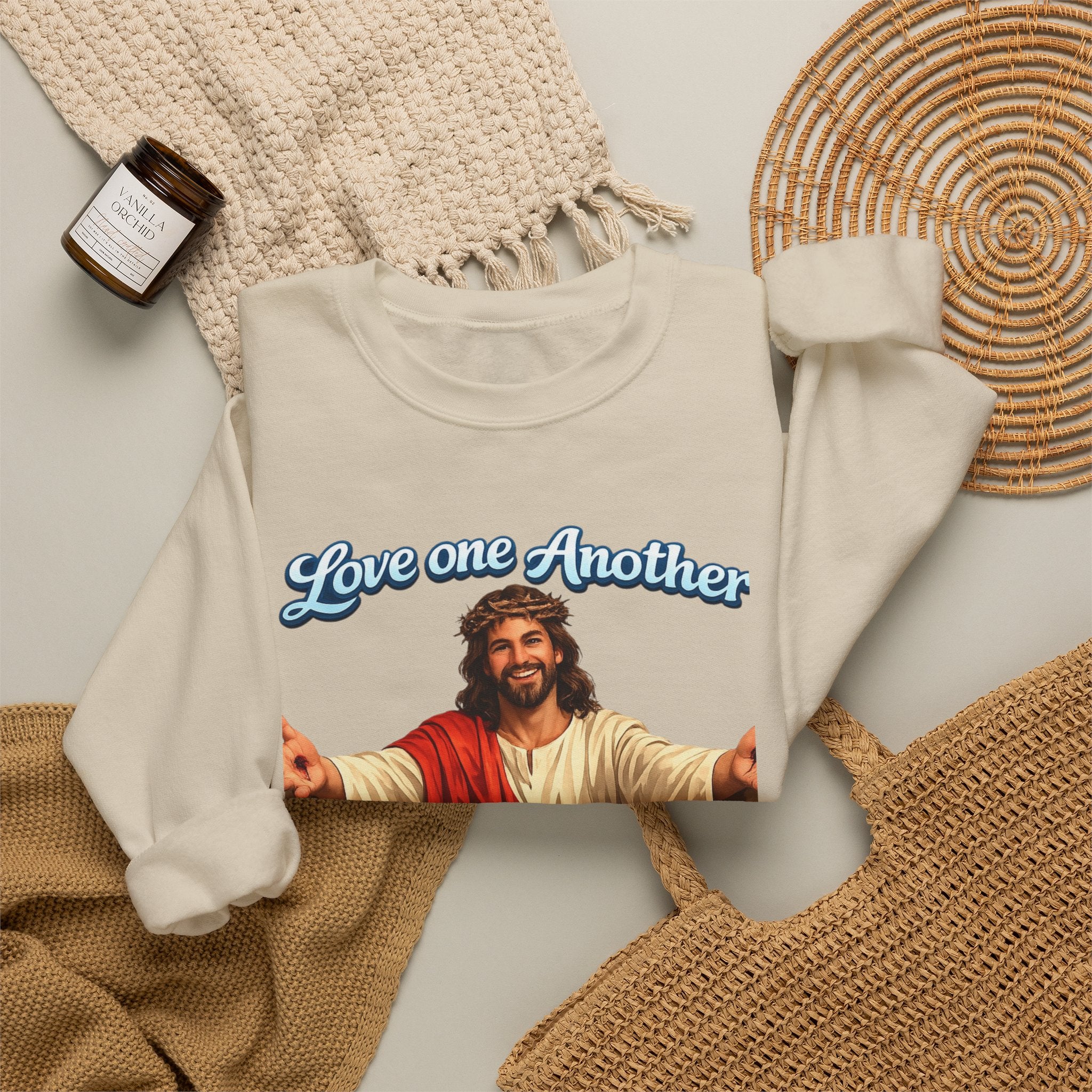 Jesus "Love One Another" Crewneck Sweatshirt
