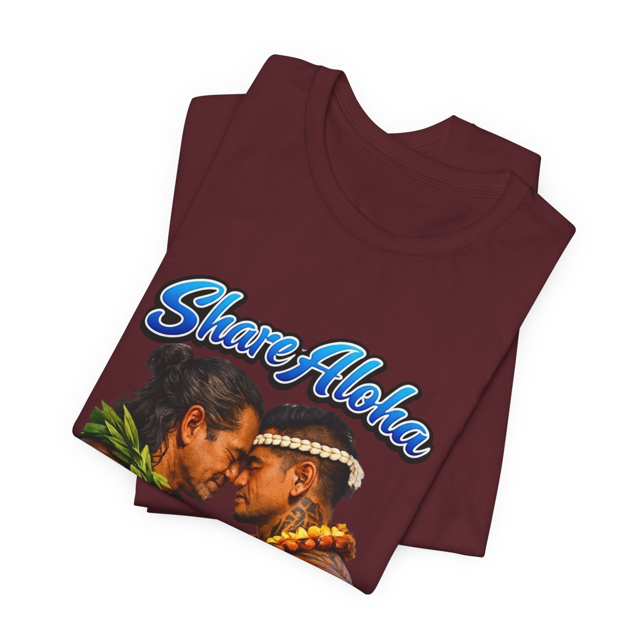 T‑Shirt — "Share Aloha" Hawaiian Pride Tee (Island Love, Lei & Kapa Design)
