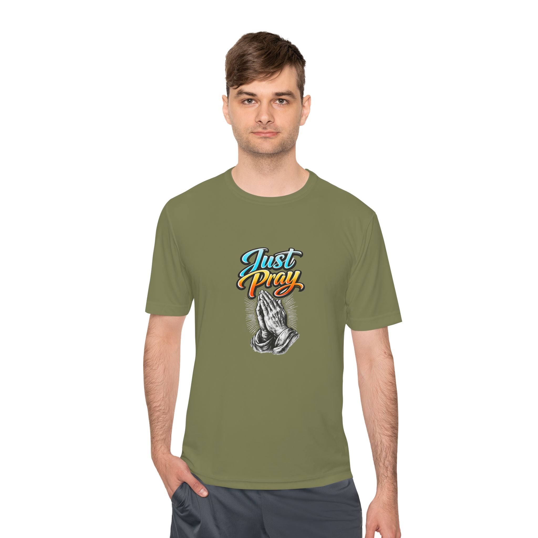 Just Pray Graphic Tee – Praying Hands Faith T-Shirt