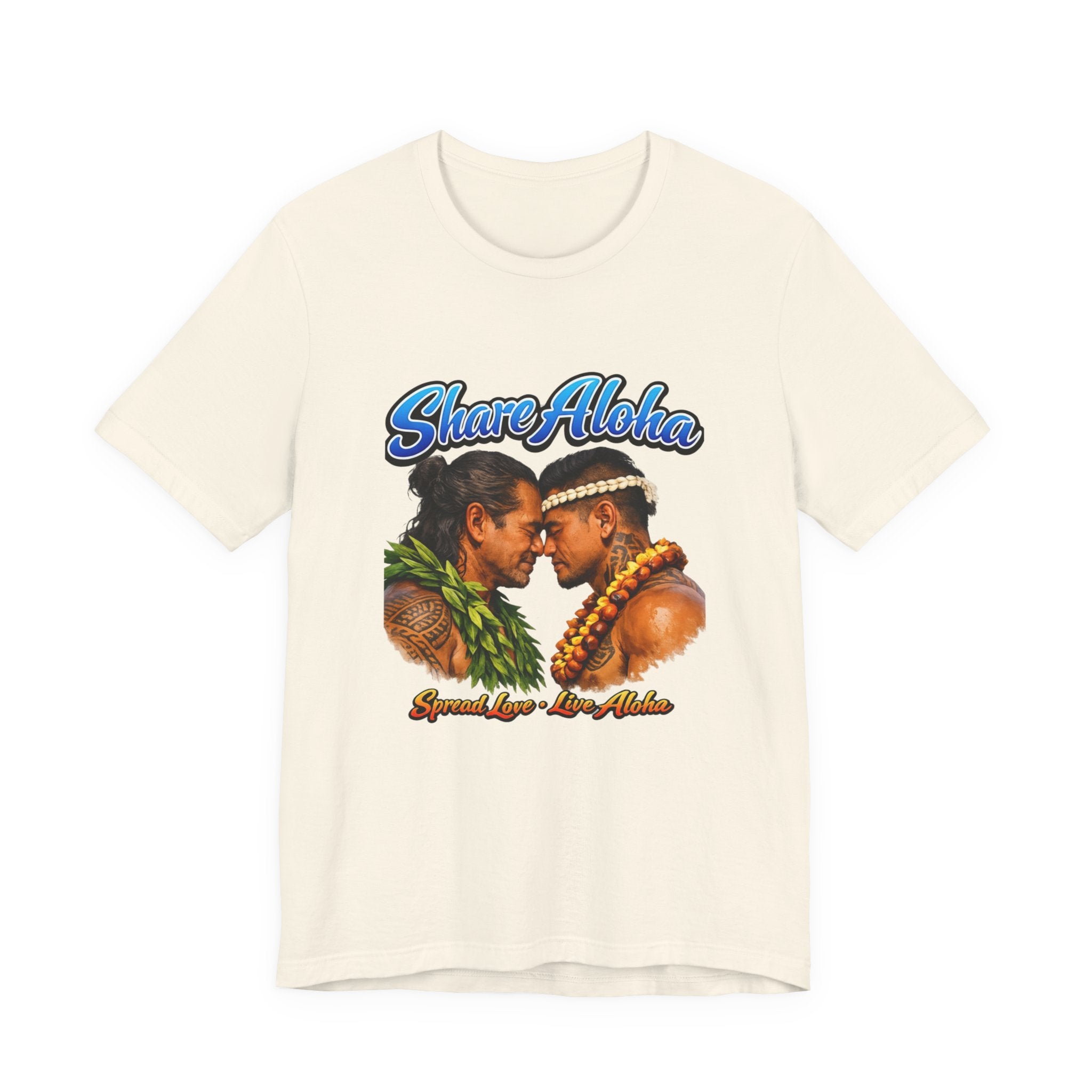 T‑Shirt — "Share Aloha" Hawaiian Pride Tee (Island Love, Lei & Kapa Design)