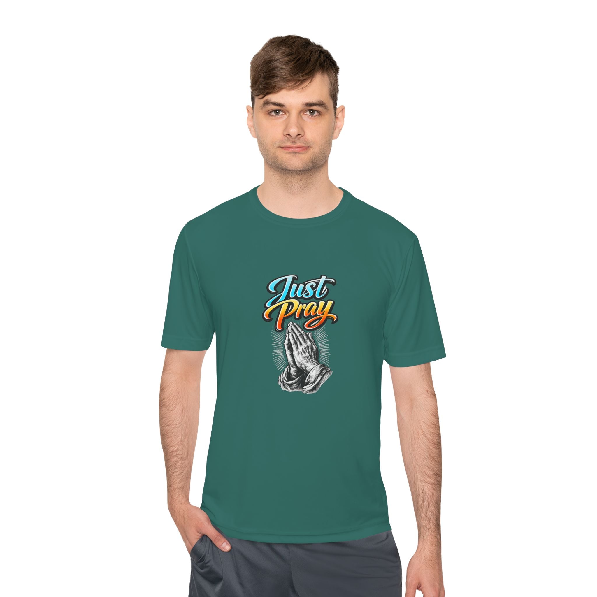Just Pray Graphic Tee – Praying Hands Faith T-Shirt