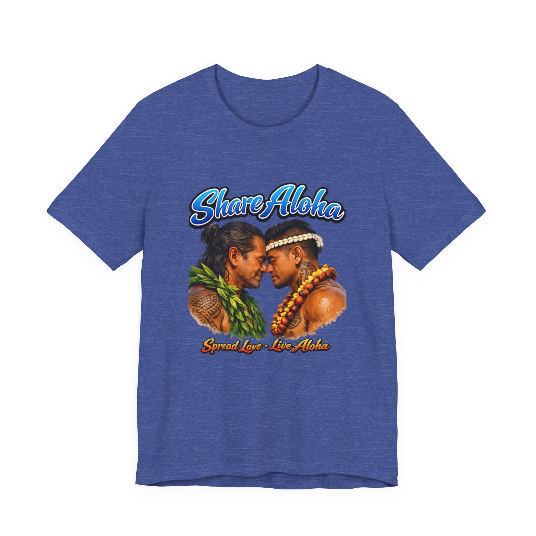 T‑Shirt — "Share Aloha" Hawaiian Pride Tee (Island Love, Lei & Kapa Design)