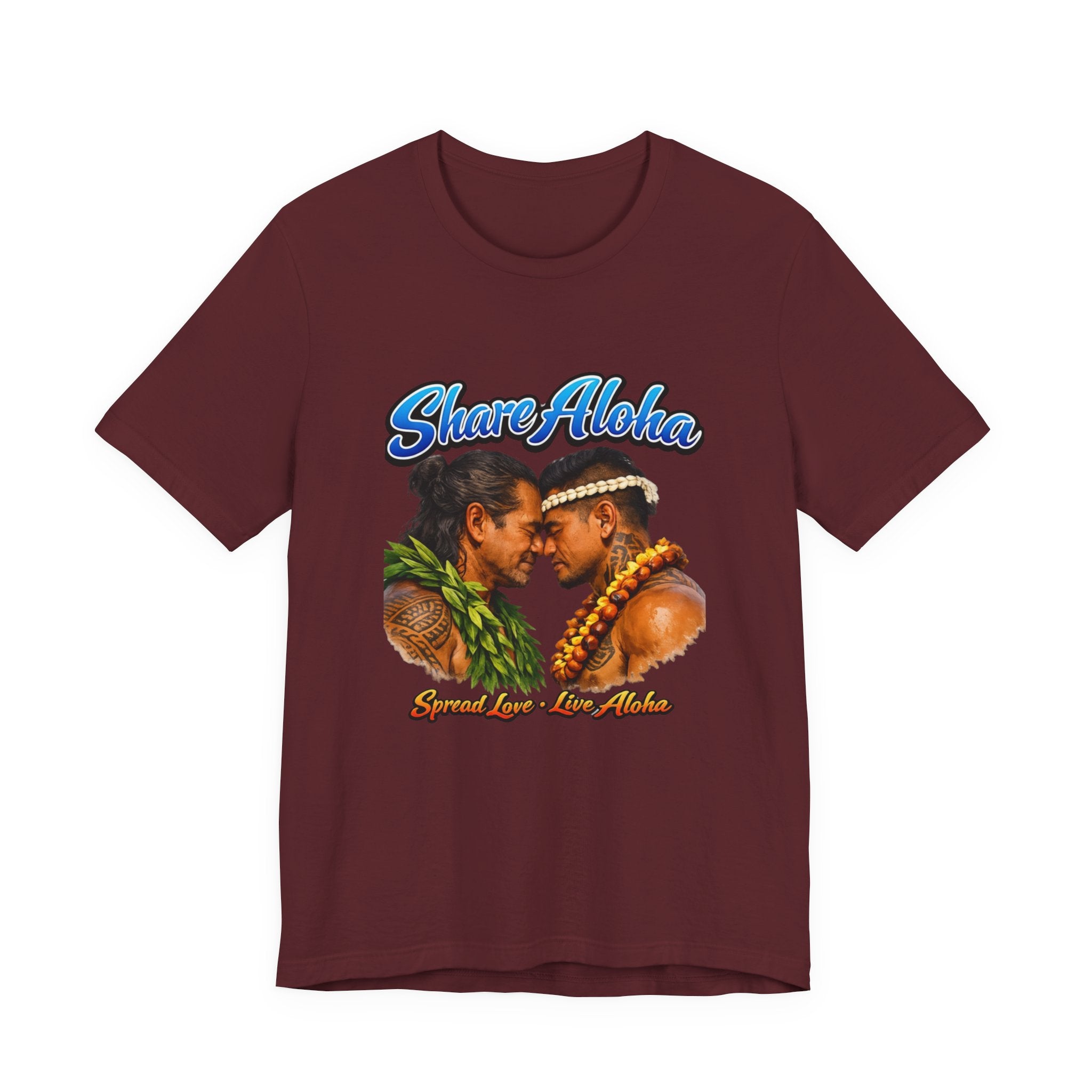 T‑Shirt — "Share Aloha" Hawaiian Pride Tee (Island Love, Lei & Kapa Design)