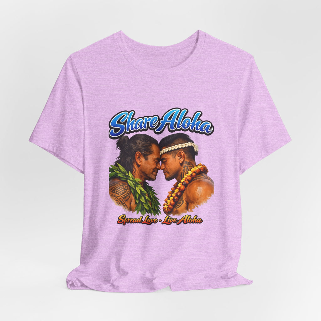 T‑Shirt — "Share Aloha" Hawaiian Pride Tee (Island Love, Lei & Kapa Design)